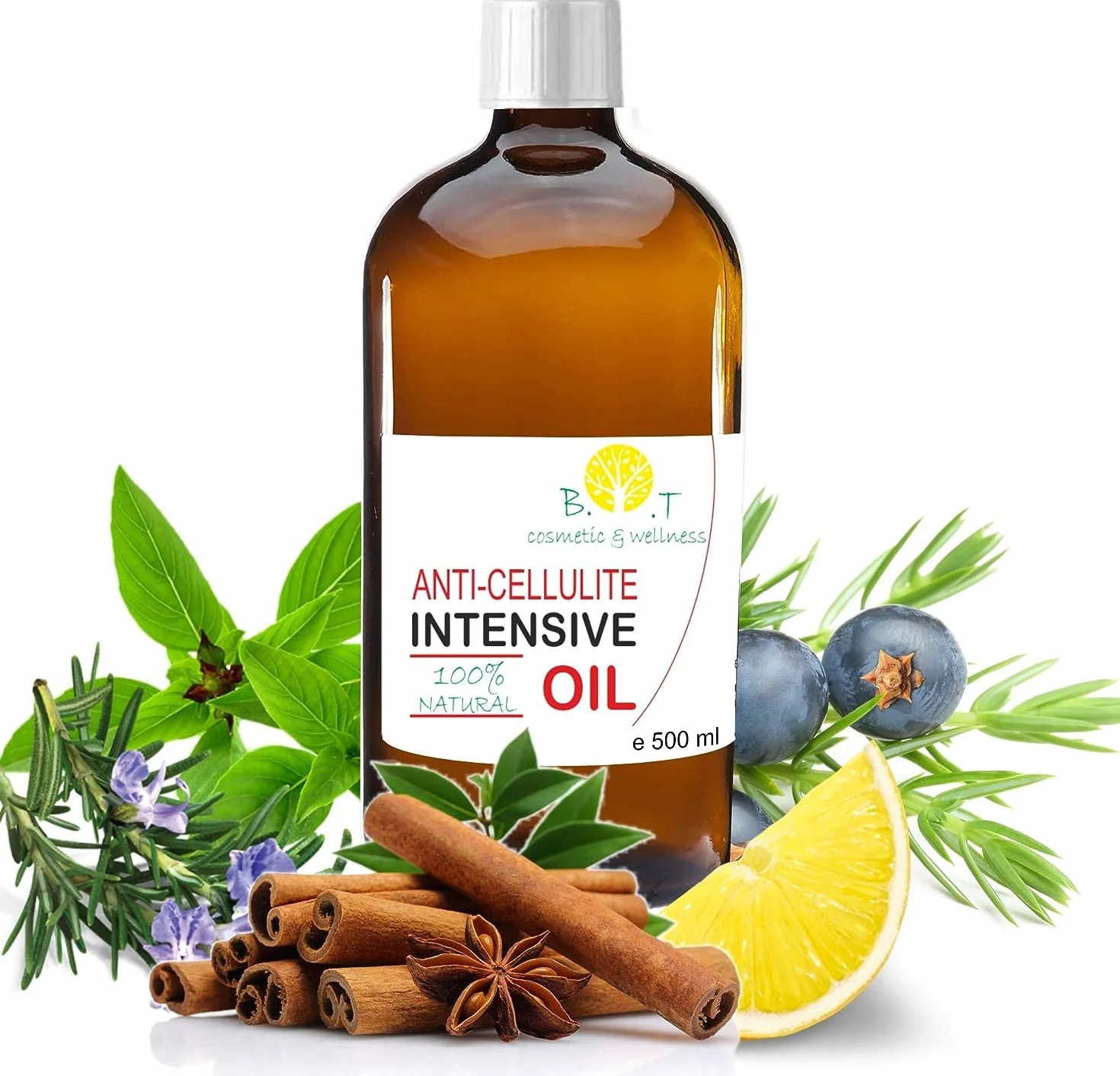 Aceite Anticelulitico Reductor 500 ml Natural Adelgazante