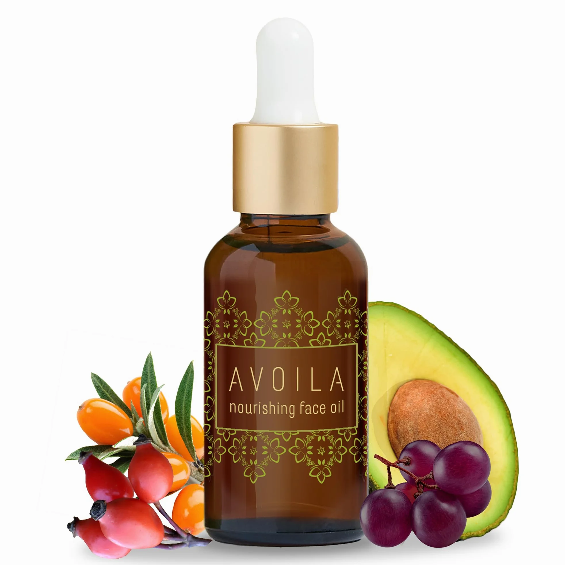 AVOILA Aceite de aguacate para la piel, aceite facial 100% a base de plantas, probado para hidratar, renovar y proteger tu piel, planta de aceite facial puro de 1 onza líquida