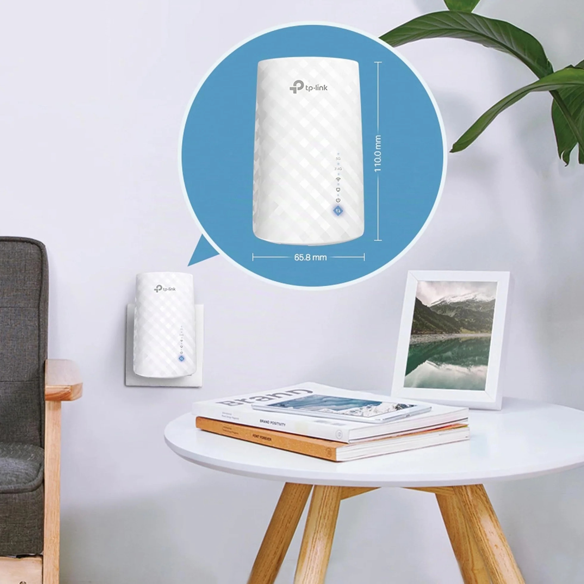TP-Link RE190 AC750 Amplificador Señal WiFi 433Mbps 5GHz 300Mbps 2.4GHz EU Enchufe WPS