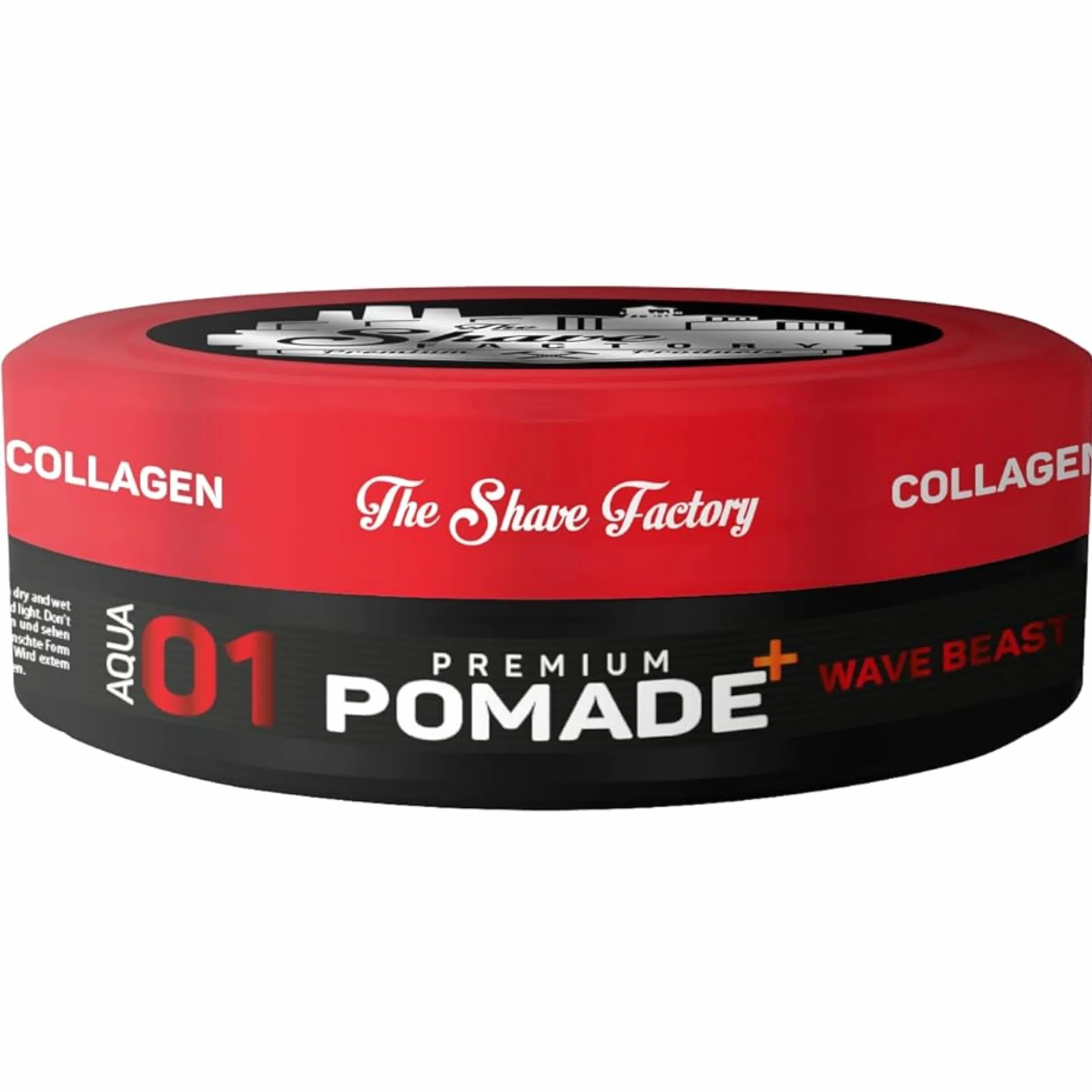 The Shave Factory Pomada Premium 150ML Peinado Profesional Fijación Brillo Control Larga Duración