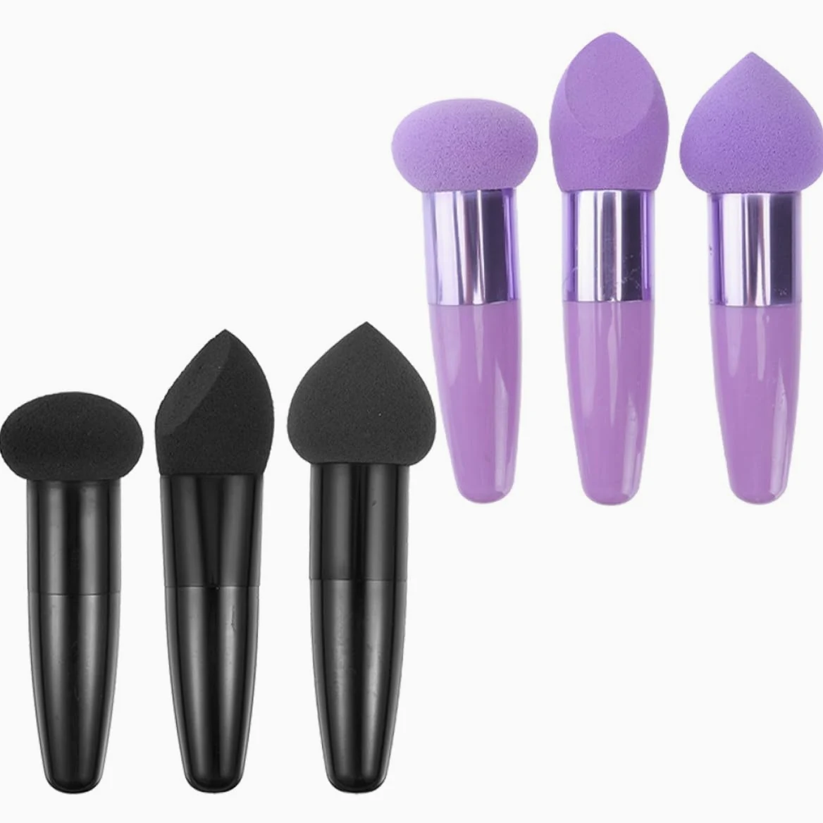 Abaodam Esponjas de Maquillaje en Forma de Bolígrafo Set de 6 de Látex Portátiles Delicadas y Adecuadas para Tipo de Cosméticos y Uso Profesional
