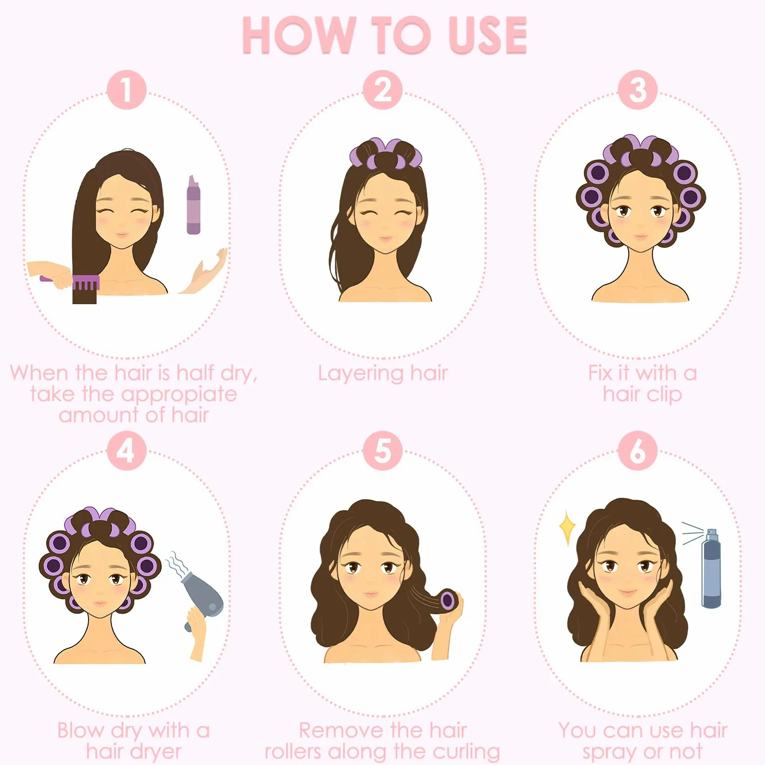 38 rodillos de pelo de tamaño jumbo con bolsa de cosméticos grande gratis, 12 clips, 2 tamaños (12 x jumbo + 12 x grande), 1 peine, rodillos rizadores de pelo ARTIRNANOG para cabello largo, medio,