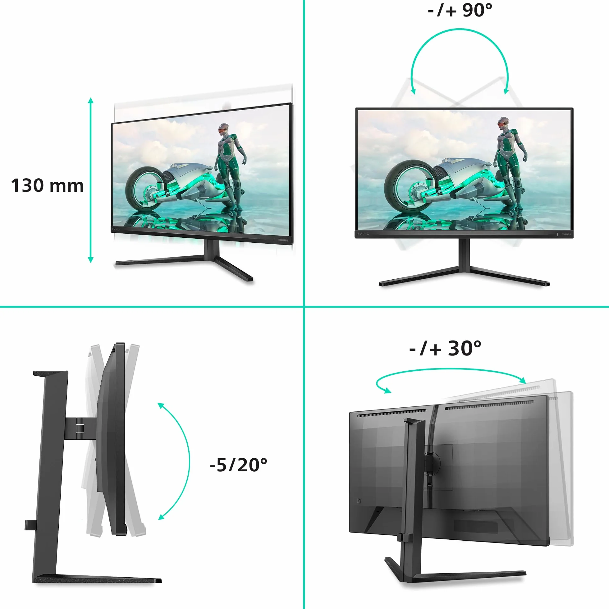 Philips 27M2N3200AM Monitor Gaming 27" Full HD 180Hz 1ms GtG FreeSync Premium G-Sync Compatible 1920x1080 Negro/Gris