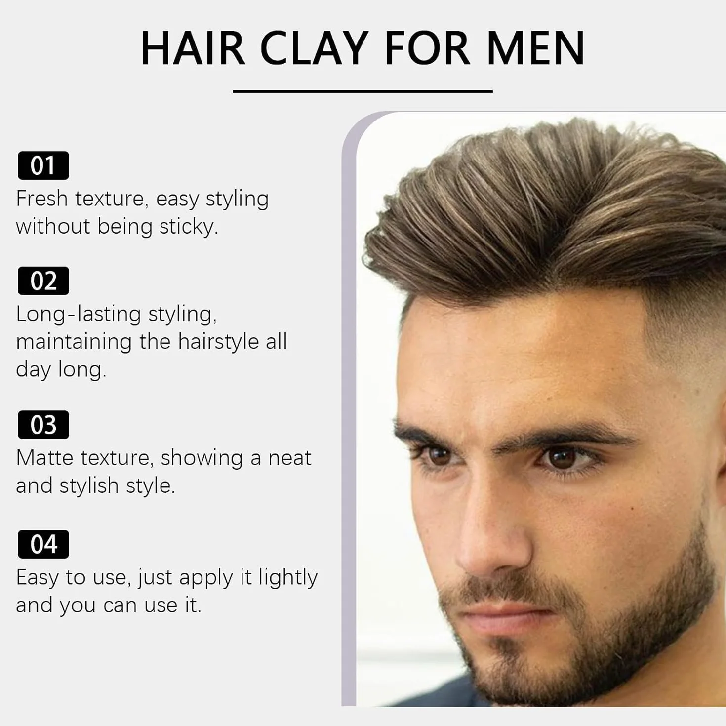 Arcilla de peinado para hombres 100 g acabado mate pasta de pelo a base de agua volumen textura