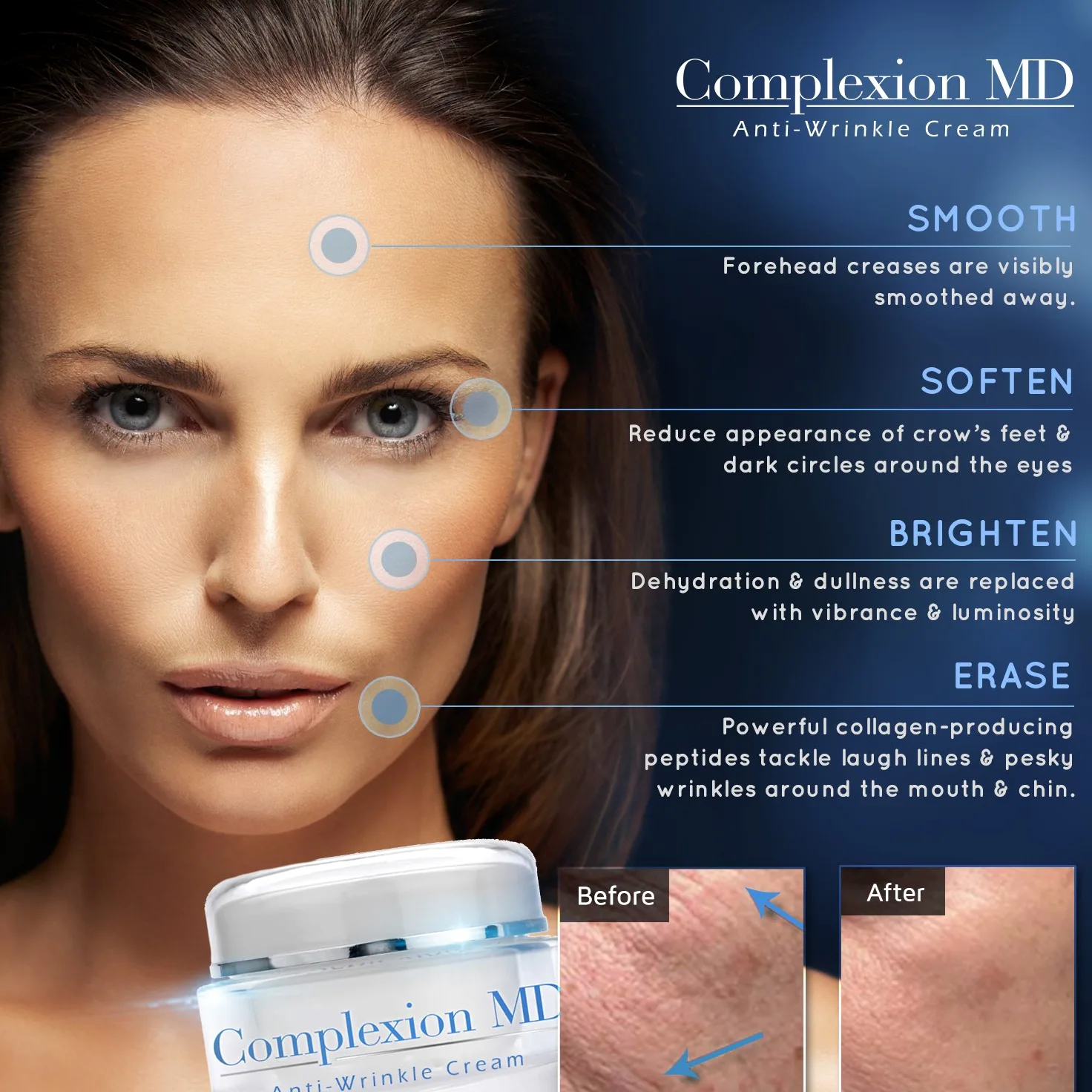 Complexion MD - Sistema antienvejecimiento de 2 pasos para el cuidado de la piel (paquete) – Exfoliante de microdermoabrasión (1.6 onzas) + crema antiarrugas (1 onza) – Reduce líneas finas y arrugas