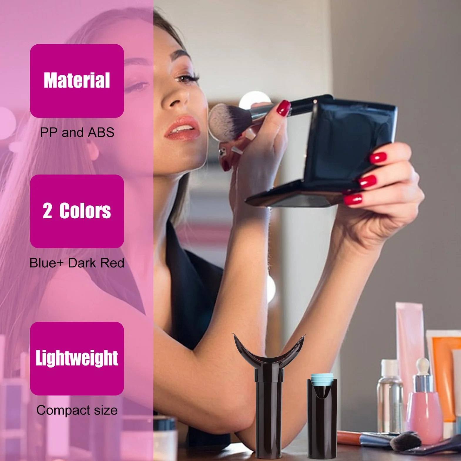 Lip Plumper Tool Lip Enhancer Suction Portable Manual Labios Herramienta De Belleza Rojo Oscuro