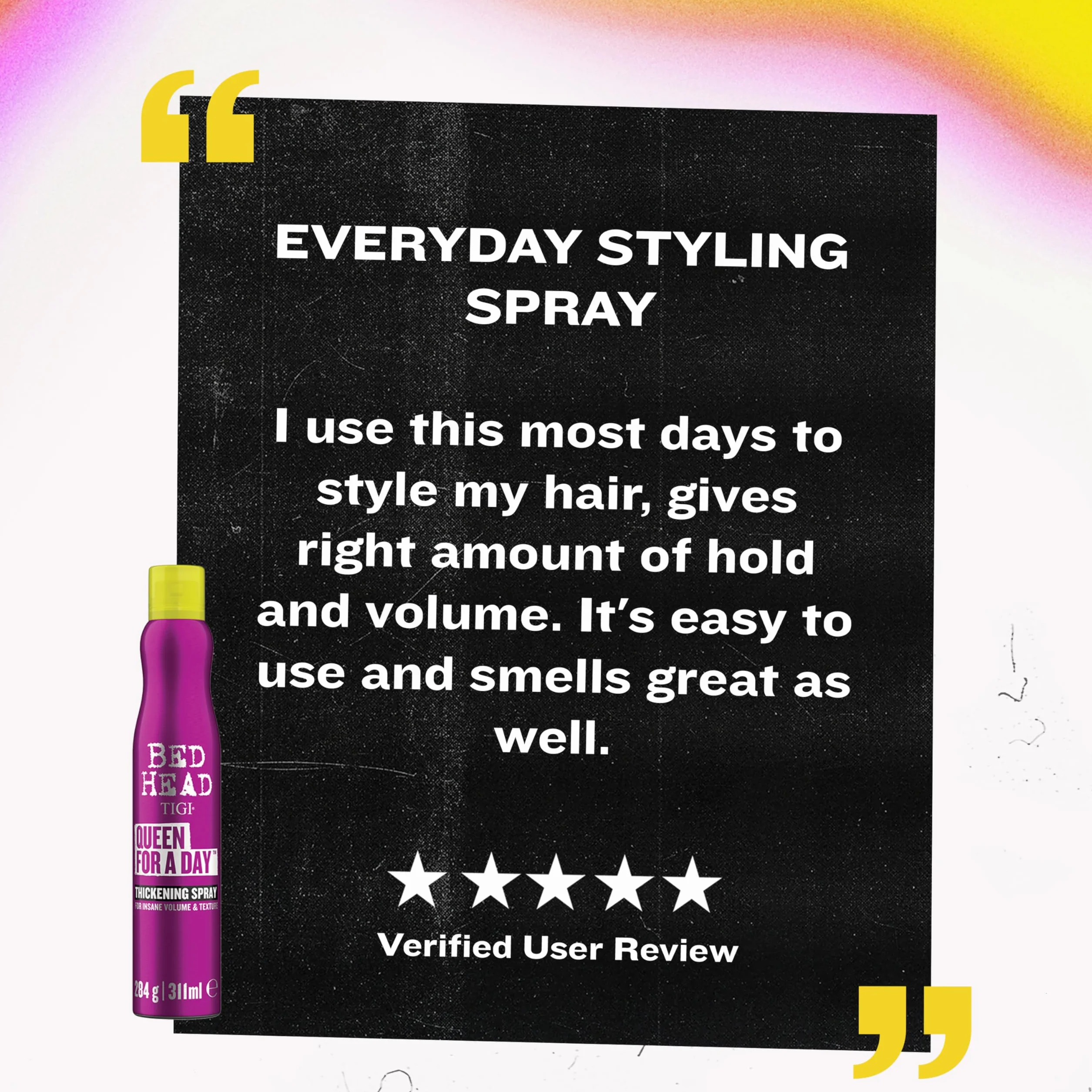 BED HEAD by TIGI Queen For A Day Espray Voluminizador para Pelo Fino 311 ml