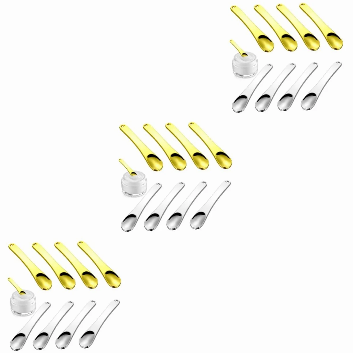 FOMIYES 24 Piezas Mini Cuchara Para Espátulas Cosméticas Para Cuchara Para El Cuidado De La Piel Facial Herramientas Faciales Para El Cuidado De La Piel Escudo De