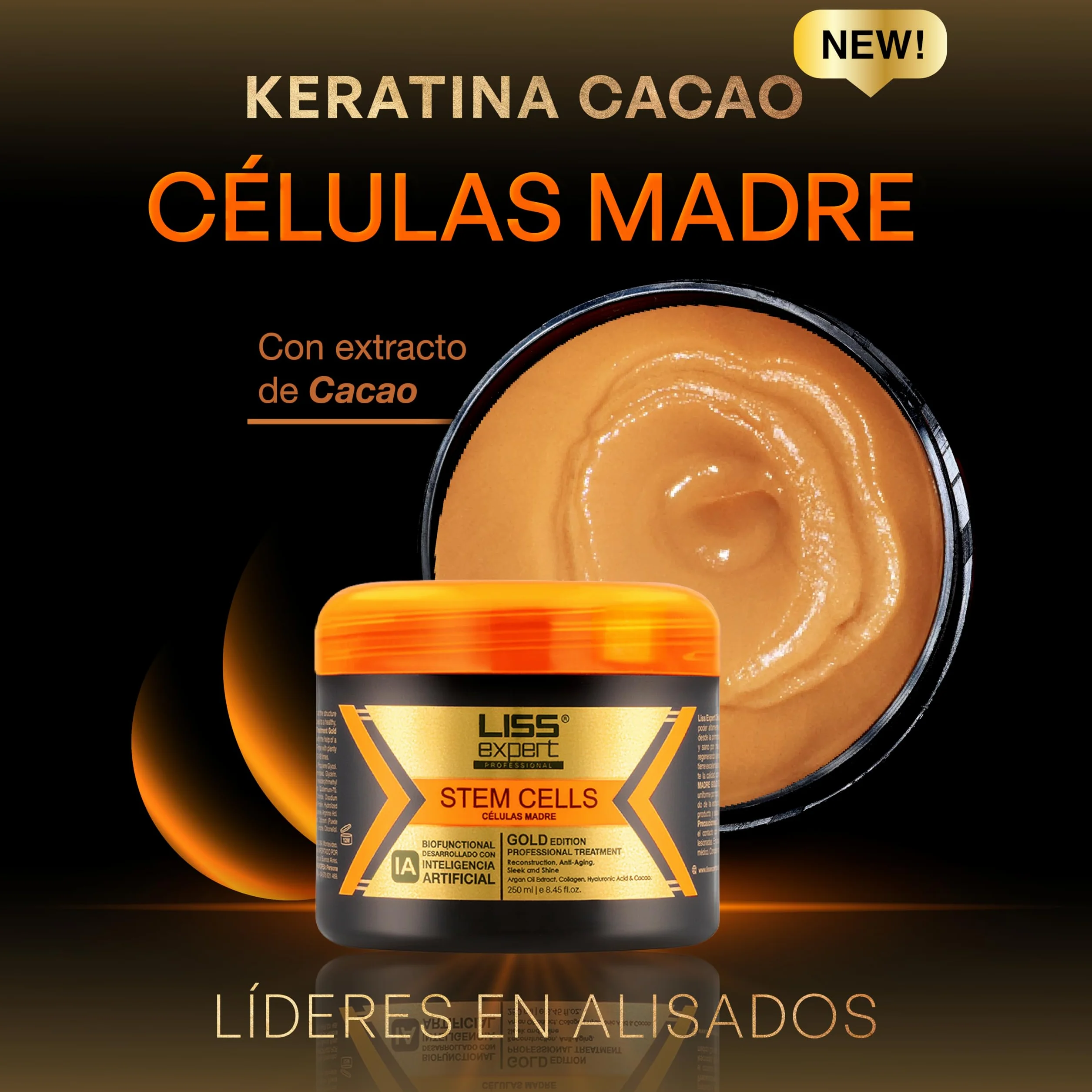 Liss Expert Professional Alisado Células Madre Edición Cacao 250 ml Liso Perfecto Hidratación Profunda Reconstrucción Capilar Control del Frizz