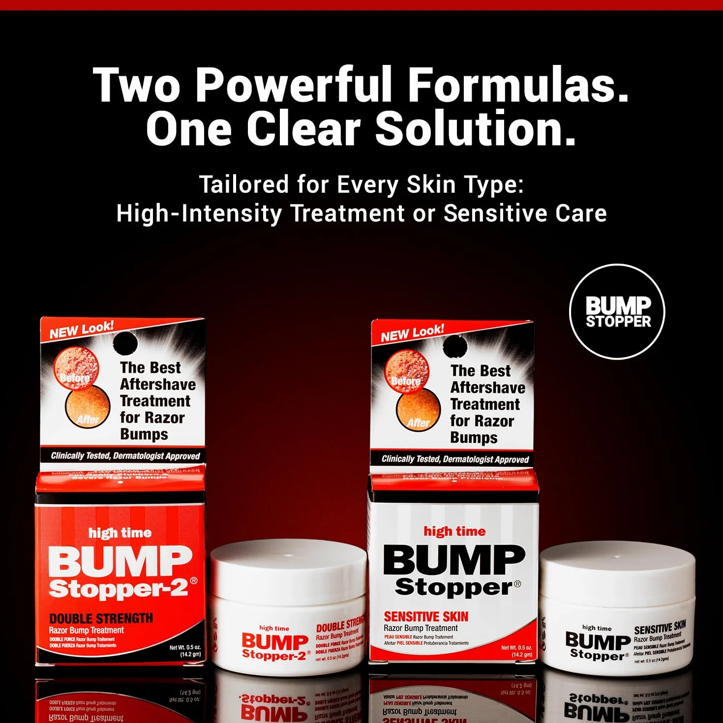 High Time Bultos Tapón Piel Sensible 0.5oz Tratamiento 2 Pack