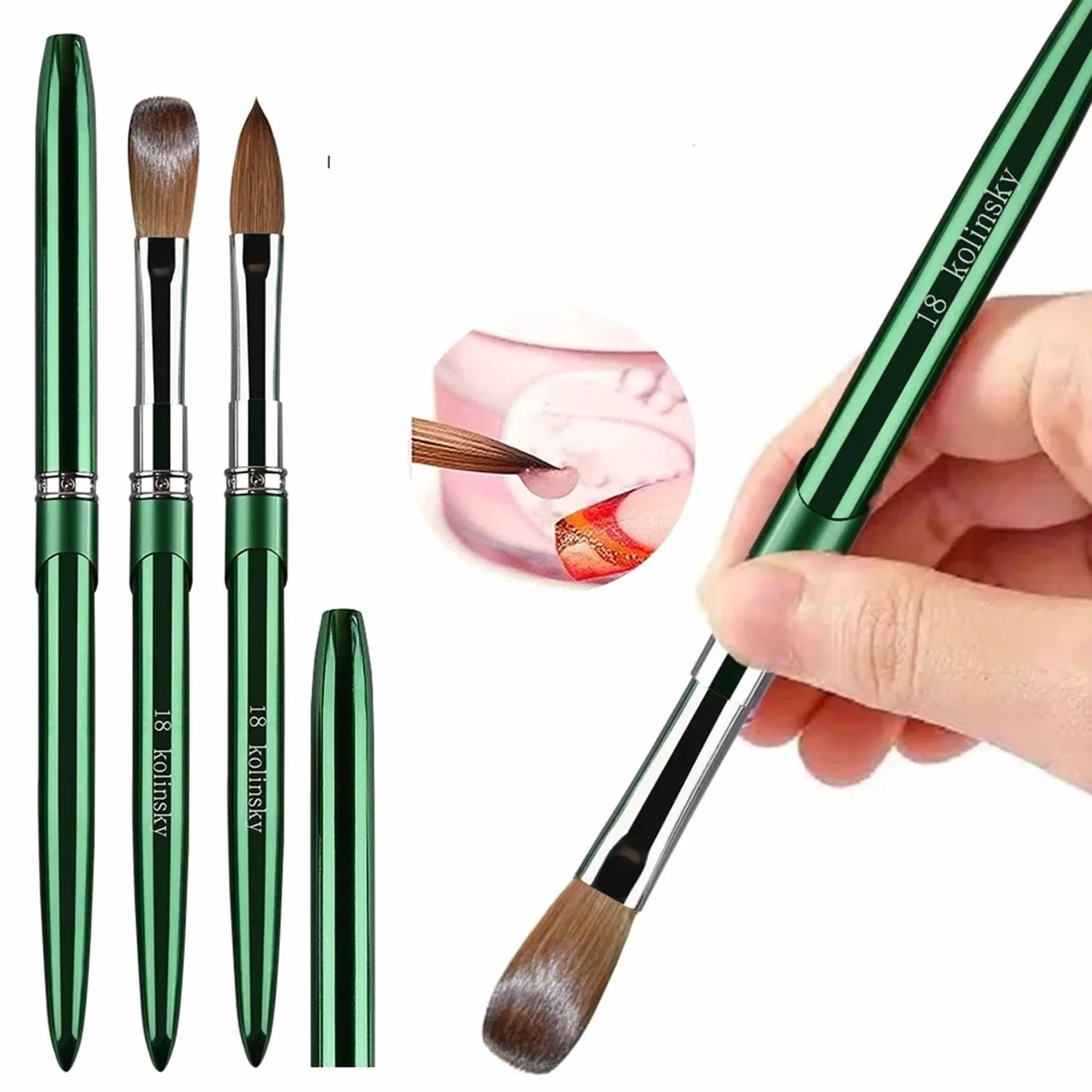Pinceles para uñas Cepillo de uñas for herramienta de uñas para Bricolaje(Color3)