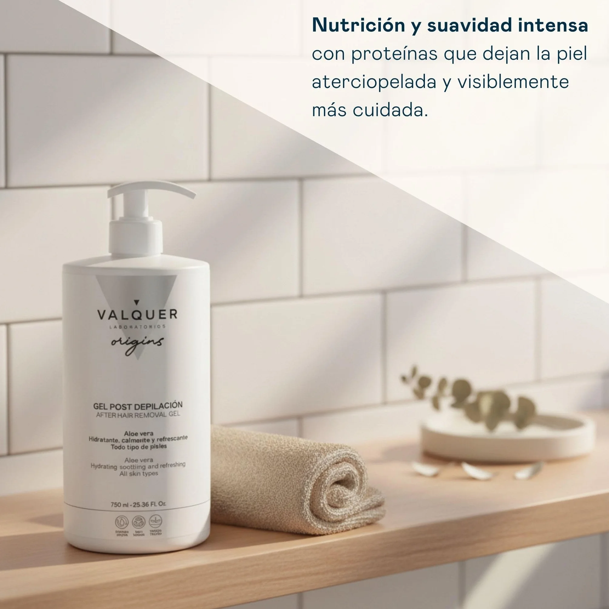 Valquer Origins Gel Post Depilación After Shave Corporal 750 ml Aloe Vera