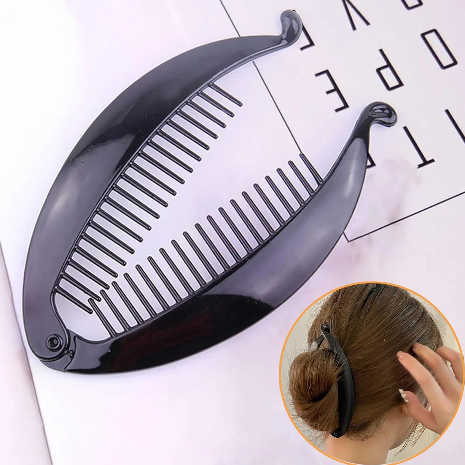 Banana Clip, 4 pinzas para el cabello, peines grandes vintage de plátano