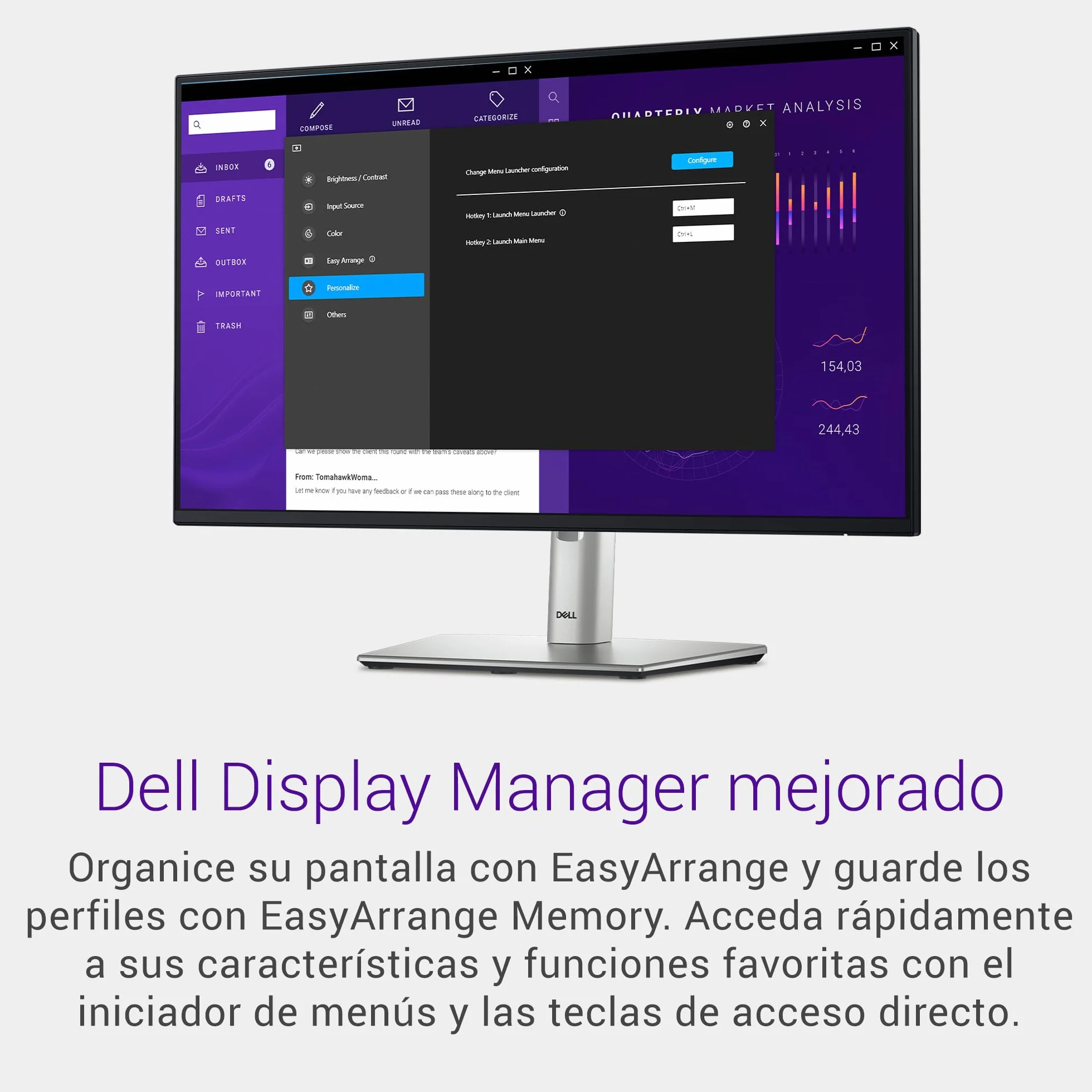 Dell P2425H 24" Full HD 1920x1080 Monitor 100Hz IPS 5ms 99% sRGB USB-C DisplayPort HDMI VGA Negro