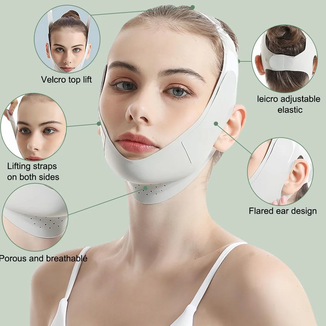 Mascarilla reafirmante facial V Line Lifting Máscara Correa