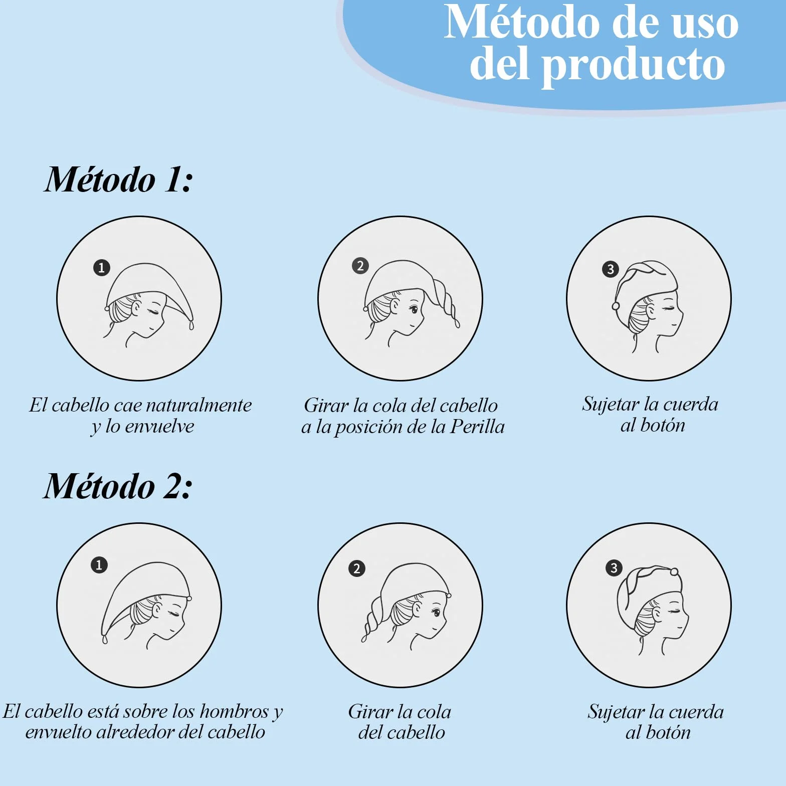 KASURE Toalla Microfibra Pelo 3 Piezas Gris Azul Rosa Gorras Botones Secado Rapido Anti Frizz