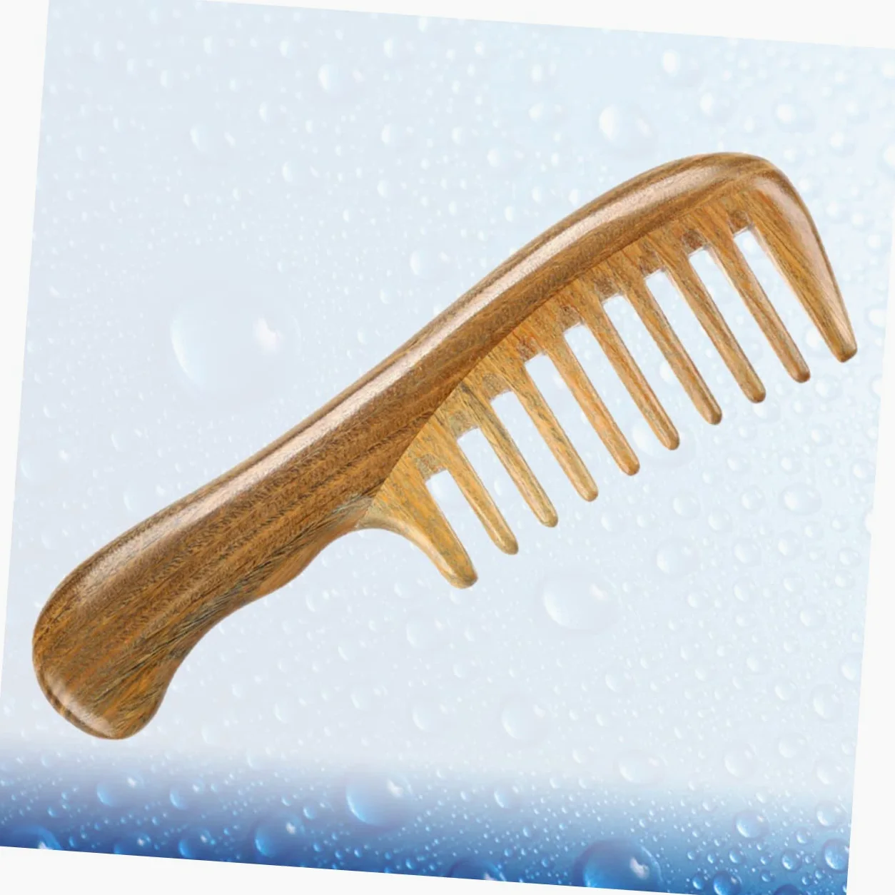 Peine De Masaje De Dientes Anchos Peine De Madera De Sándalo Natural Dientes Anchos y Para Peinar El Cabello