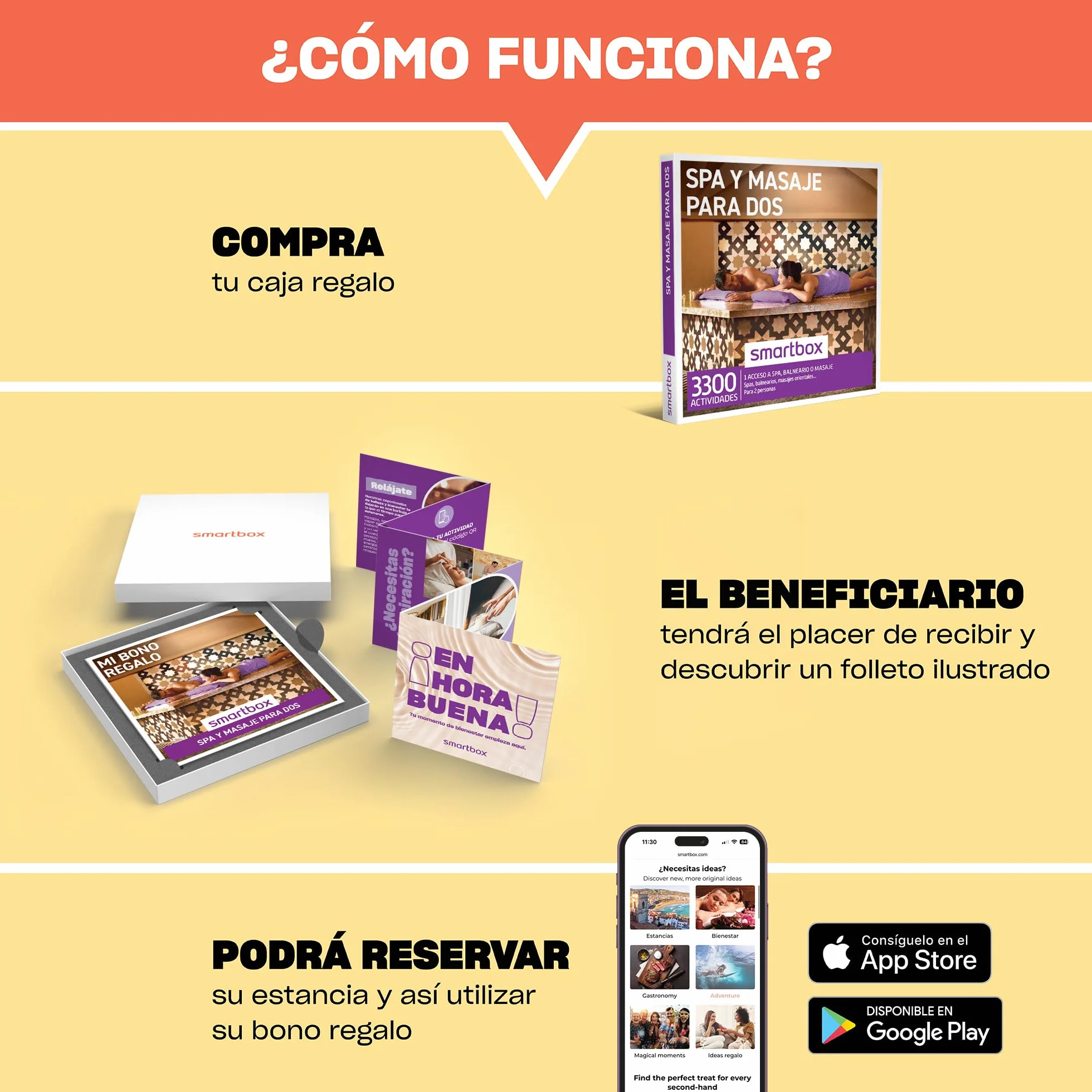 Smartbox Caja Regalo SPA y Masaje para Dos - 1 Actividad de Bienestar para Parejas