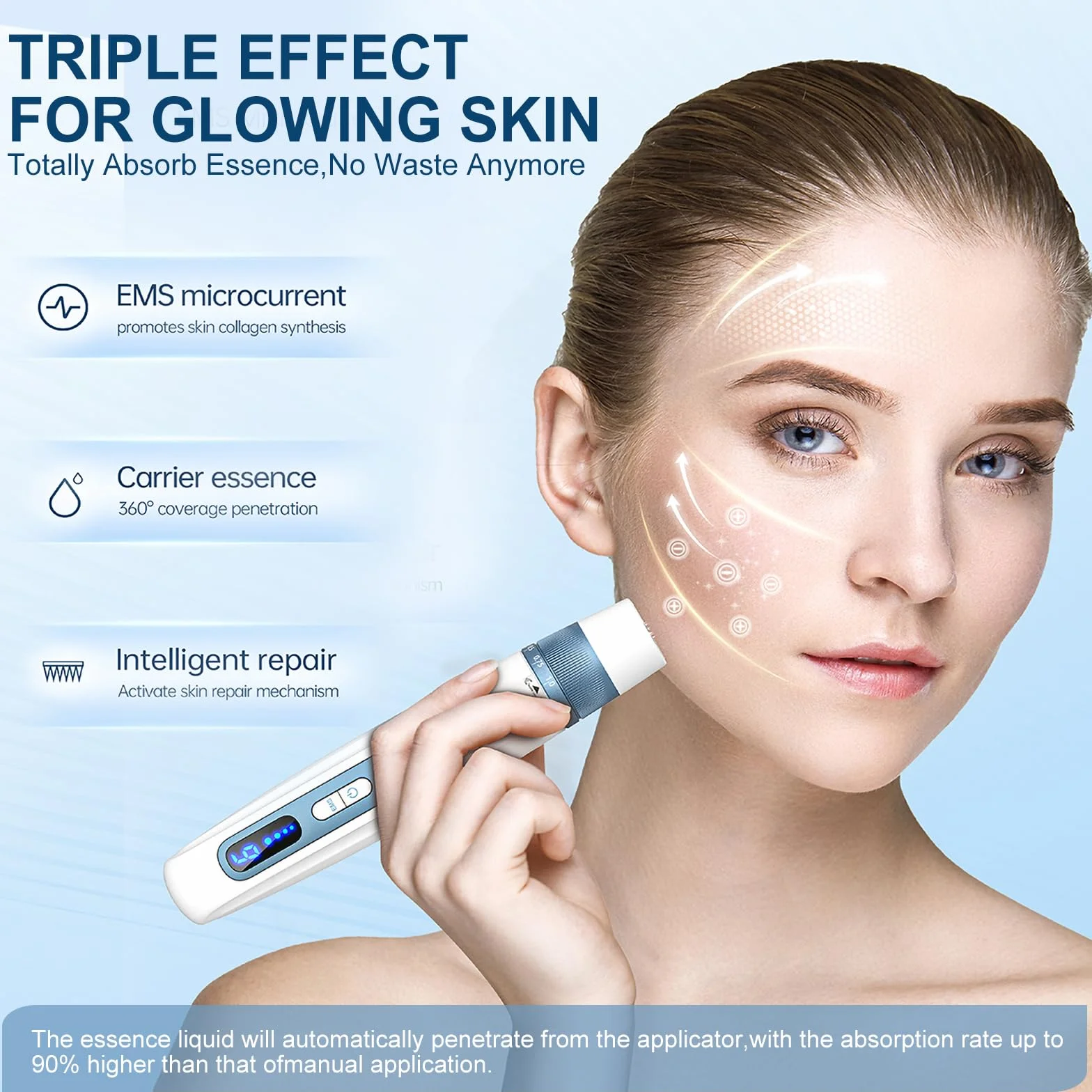 Hydra.pen H5 Dermapen Profesional Pluma de Microagujas Inalámbrica con EMS Microcurrent, 6 Niveles, 8 Cartuchos