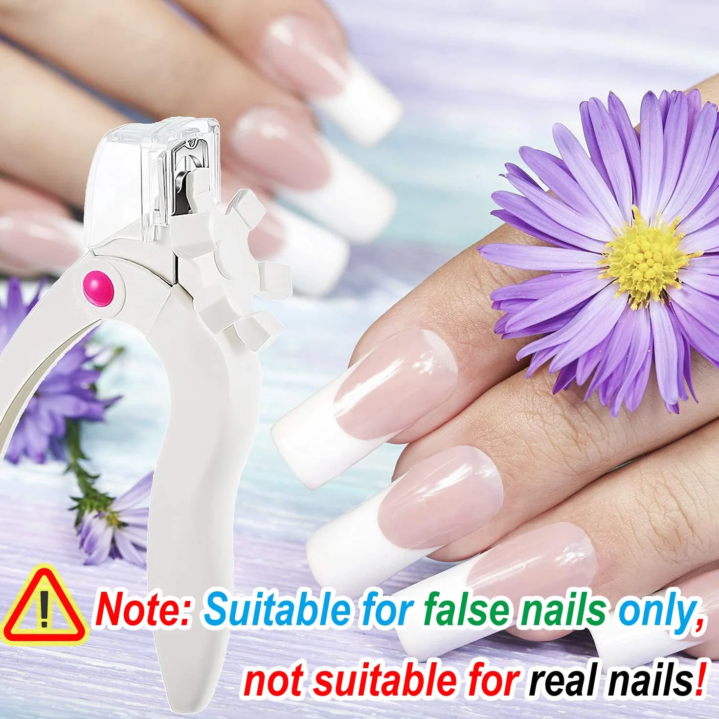 Cortauñas para Uñas Postizas de Gel Profesional con Cuchillas Desmontables - Cortador de Tips Uñas de Acrílicas Herramientas Manicura