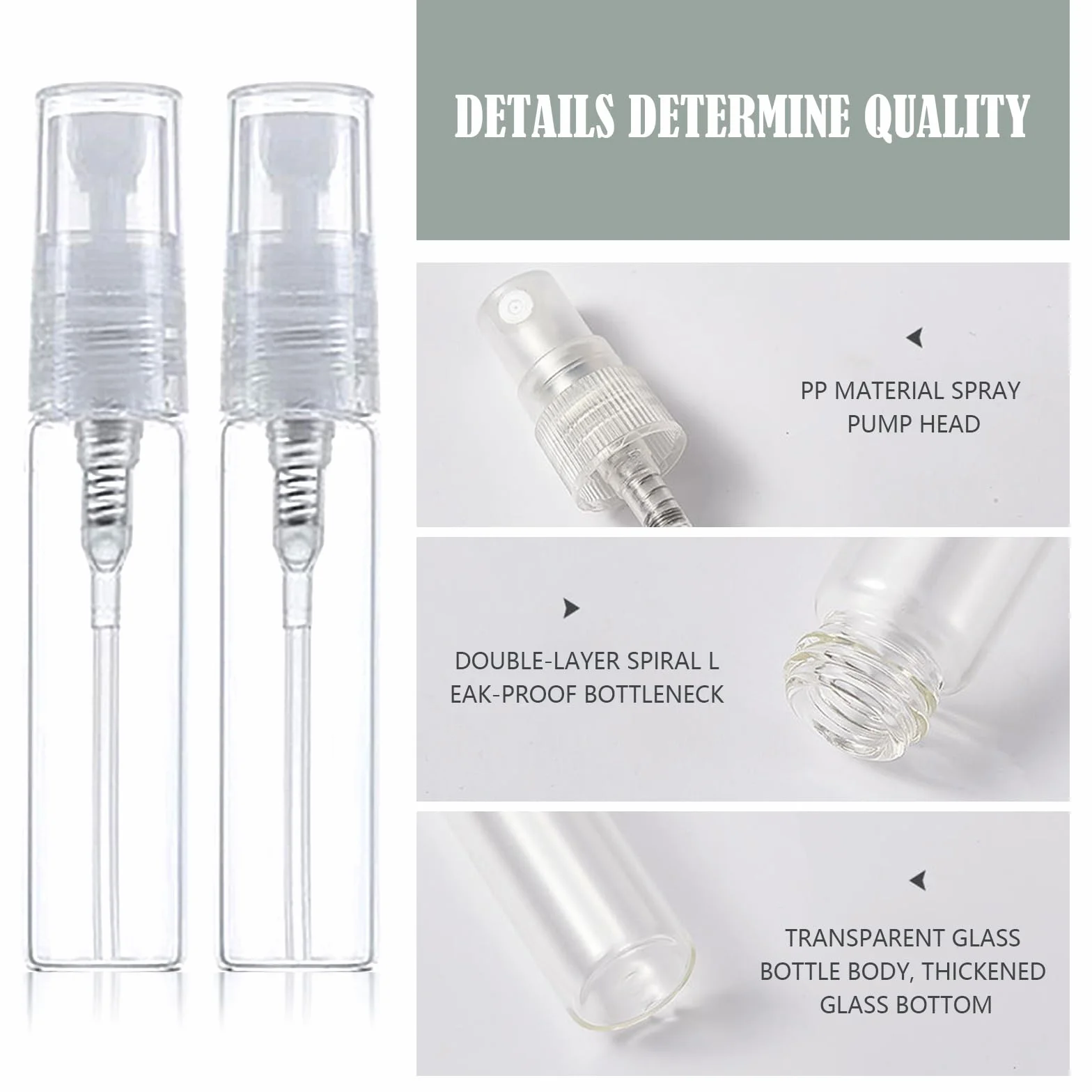 Mini Botella Spray 5ml 24 Piezas, Botella de Spray Rellenable Vacío Pequeña Transparente Portátil Viaje para Perfume