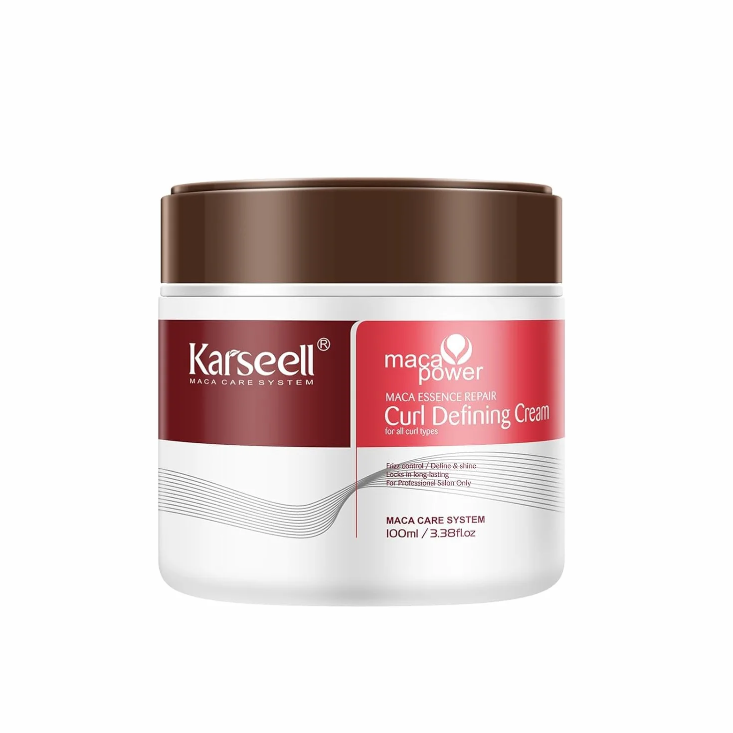 Karseell Crema Definidora de Rizos 100 ml – Crema para Cabello Rizado y Ondulado, Hidratante, Anti Encrespamiento