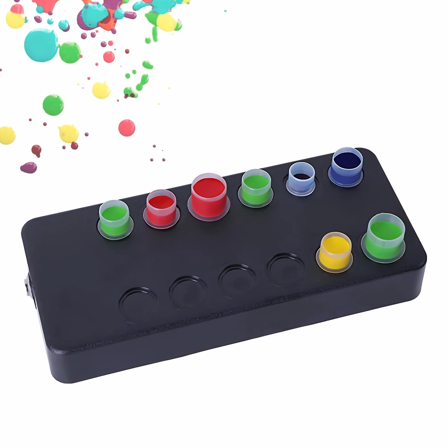 Mezclador De Pigmentos De Tinta De Tatuaje, Máquina De Mezclado De Tinta Eléctrica, Puede Contener 12 Tazas De Color, Equipar 40 Tazas De Color Y 200 Varillas Magnéticas