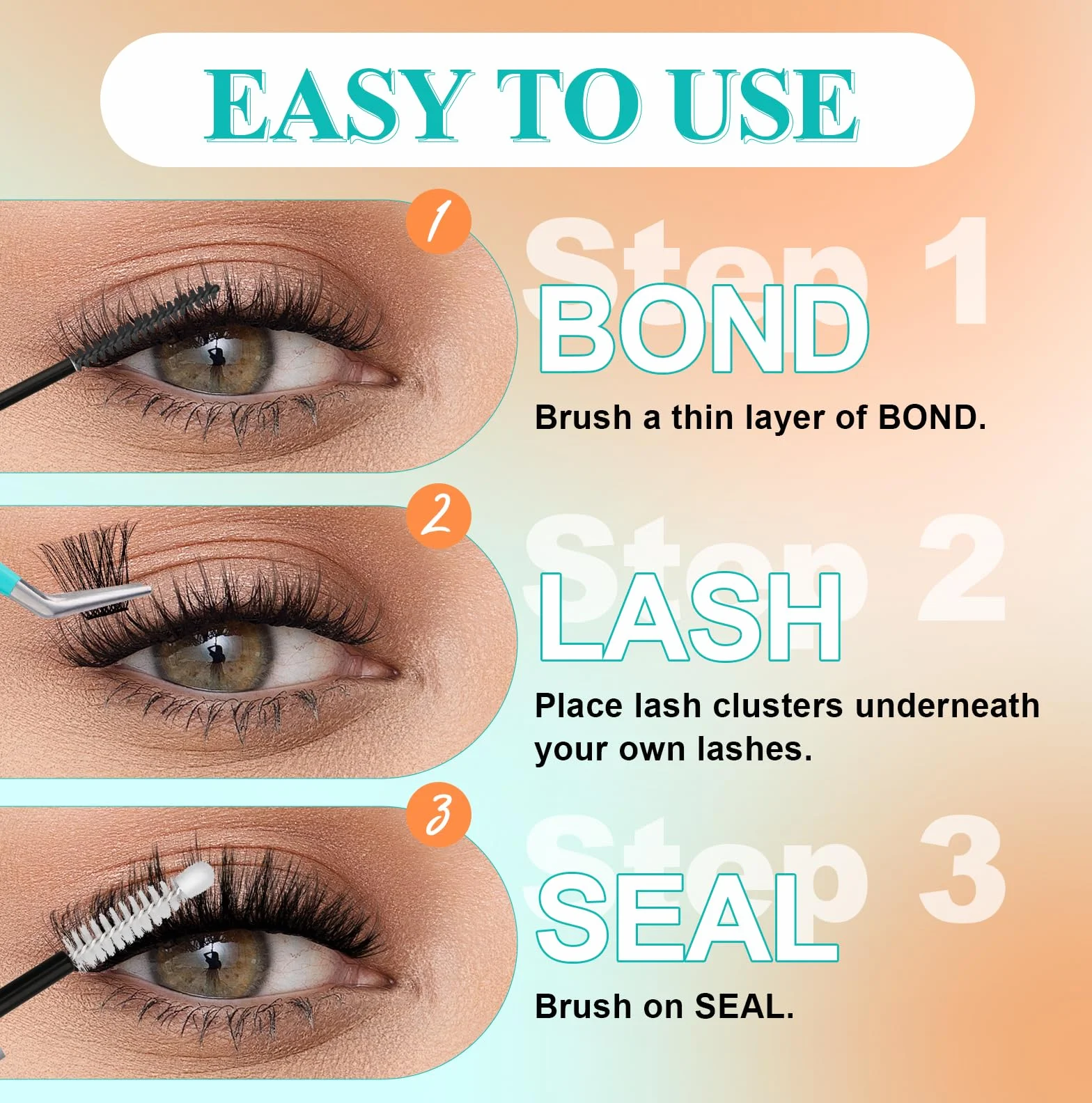 GEMERRY 12ML Cluster Adhesivo Pestañas Lash Bond and Seal Pegamento impermeable 2 en 1