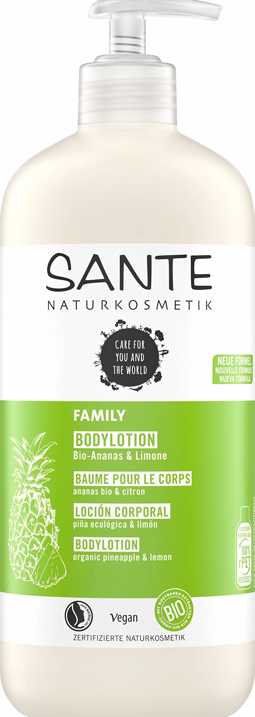 Loción corporal piña y limón Sante 500 ml