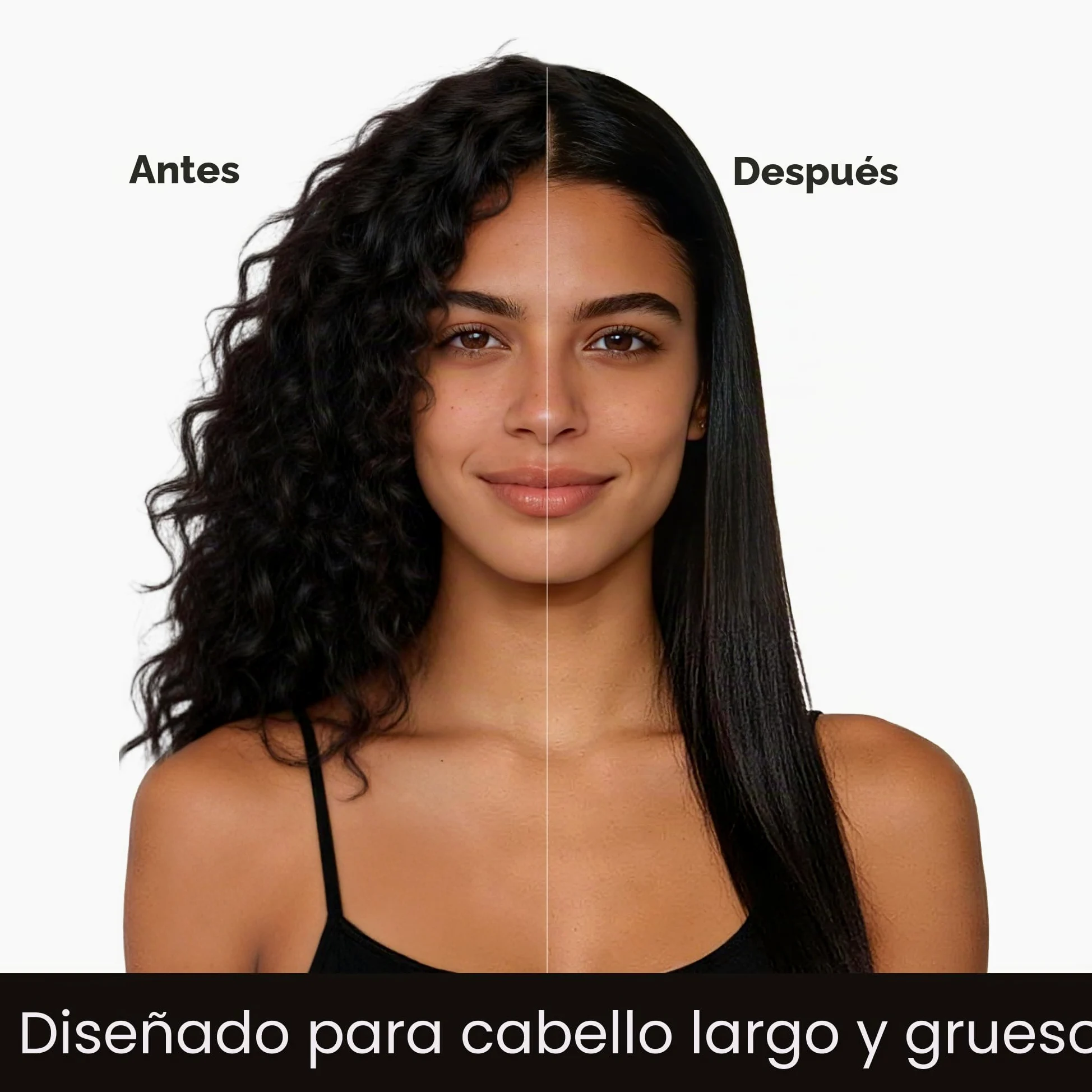 BarberBoss Alisador, placas flotantes de cerámica, tratamiento iónico y queratina para cabello liso y sin encrespamiento, plancha profesional a temperatura ajustable (QR-8422, Negro)