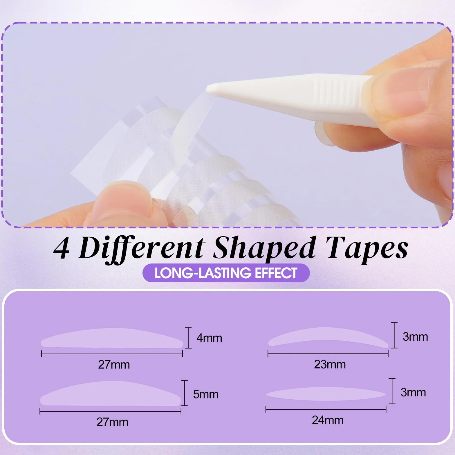 Cintas Para Lifting De Párpados 1000PCS, Kit De Cinta Adhesiva Doble Con Horquilla Y Clip En Forma De Y, Pegatinas Impermeables Invisibles