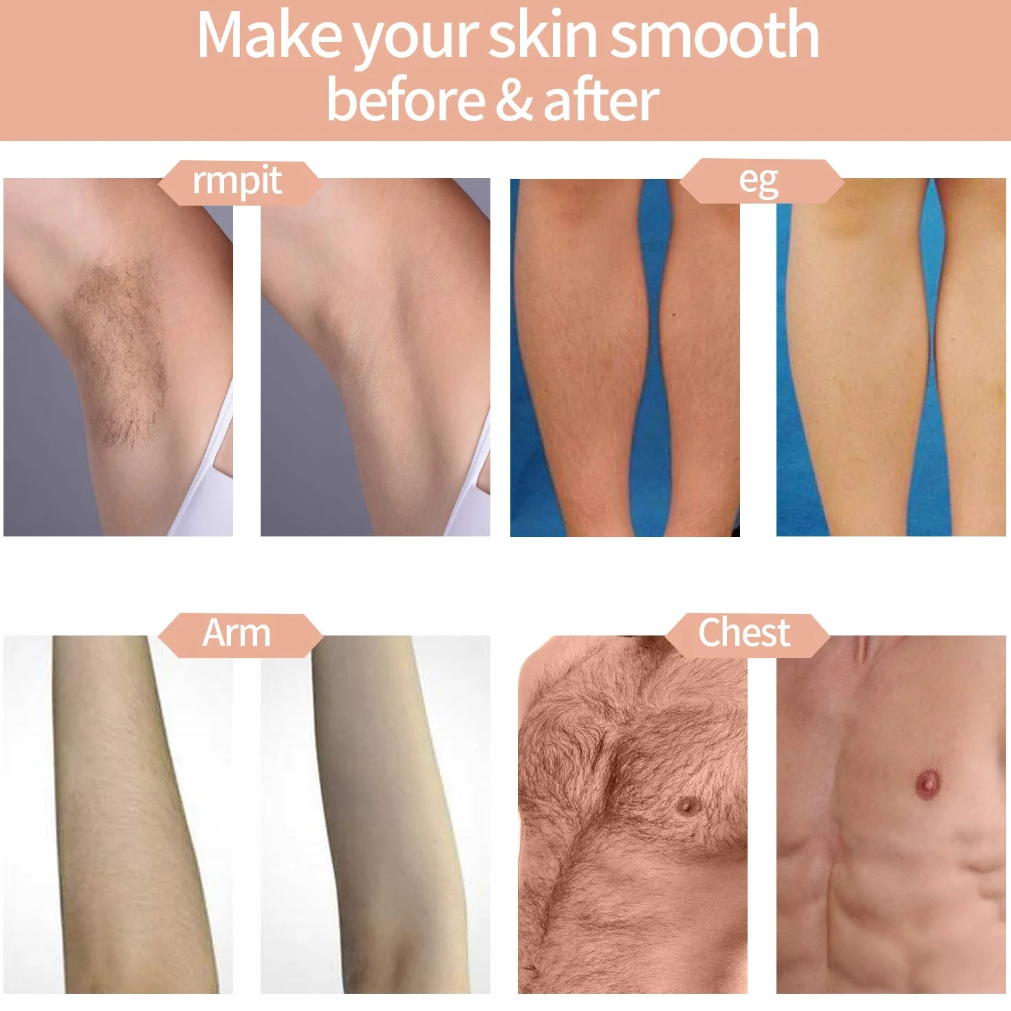 Depiladora Luz pulsada IPL, Dispositivo de depilación permanente sin dolor 999,999 flashes faciales de cuerpo entero en el hogar para mujeres hombres