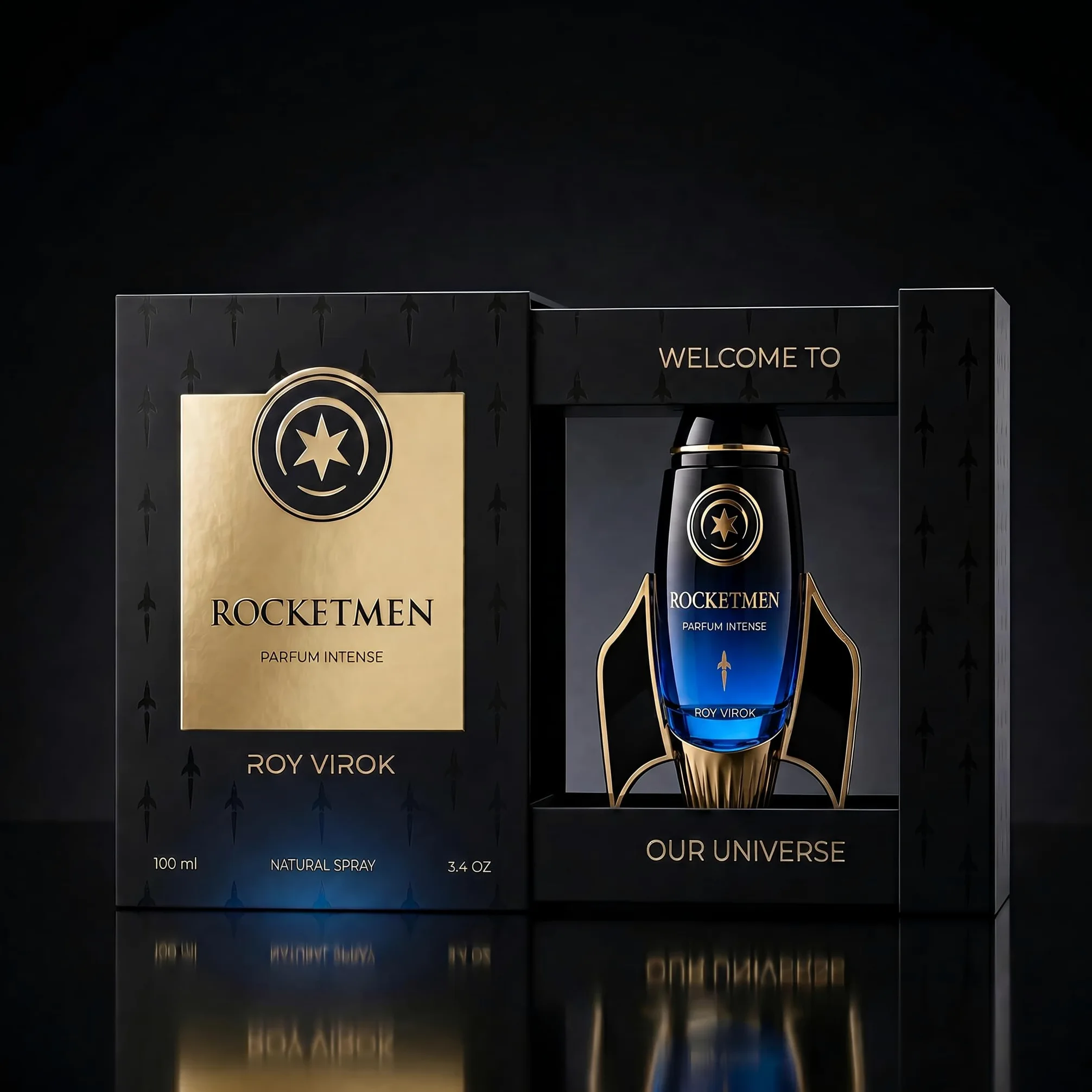 ROCKETMEN Parfum Intense 30% - Perfumes Hombre 100 ml, Larga Duración | Perfume para hombre de gran proyección y larga duración para dejar huella. Estela elegante y aroma especiado y amaderado.