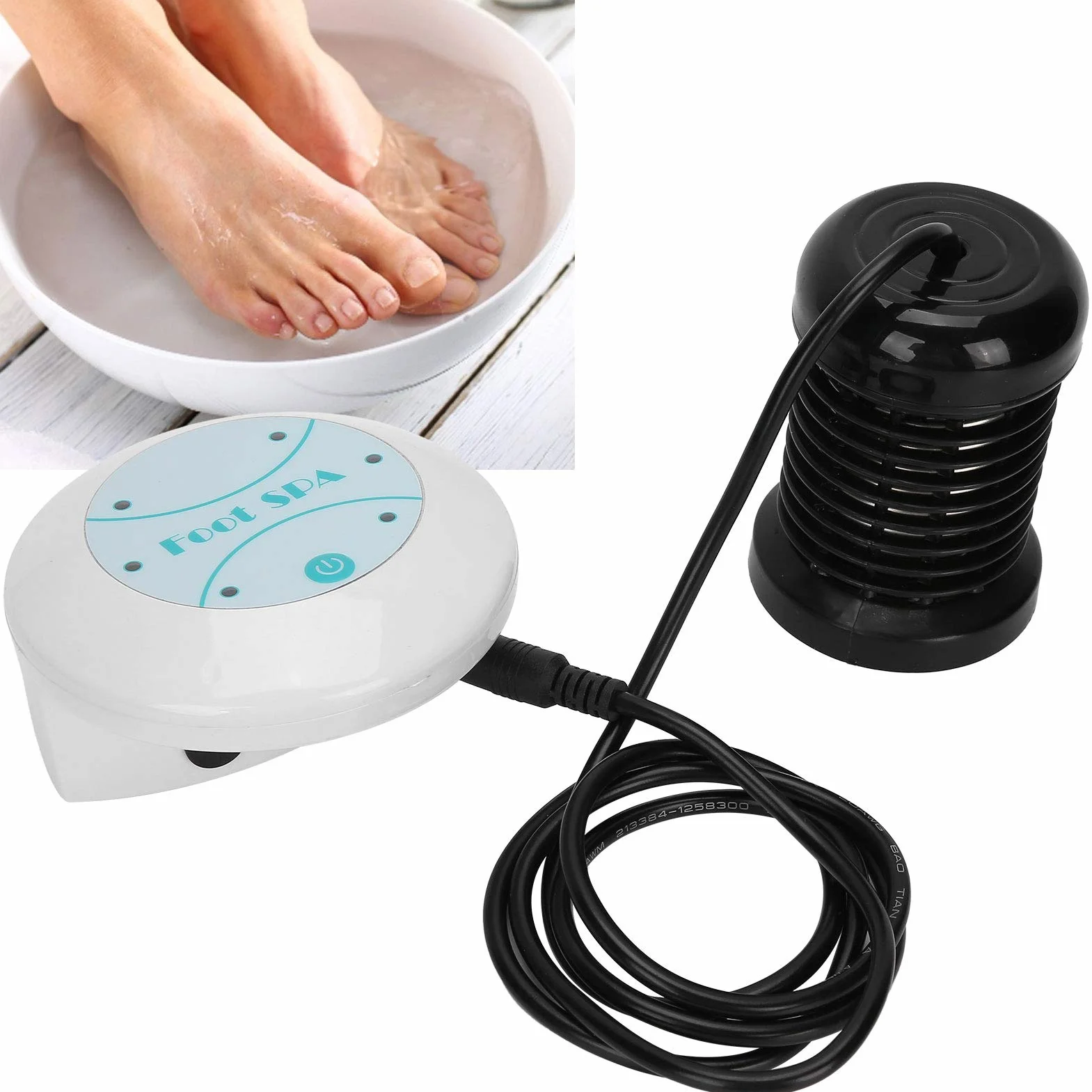 YUYTE Máquina de Desintoxicación de Pies, Masajeador de Baño de SPA de Pies Iónico, Desintoxicación, Masaje de Pies, Matraz Iónico Aqua SPA, Cuidado de la Salud, (1)
