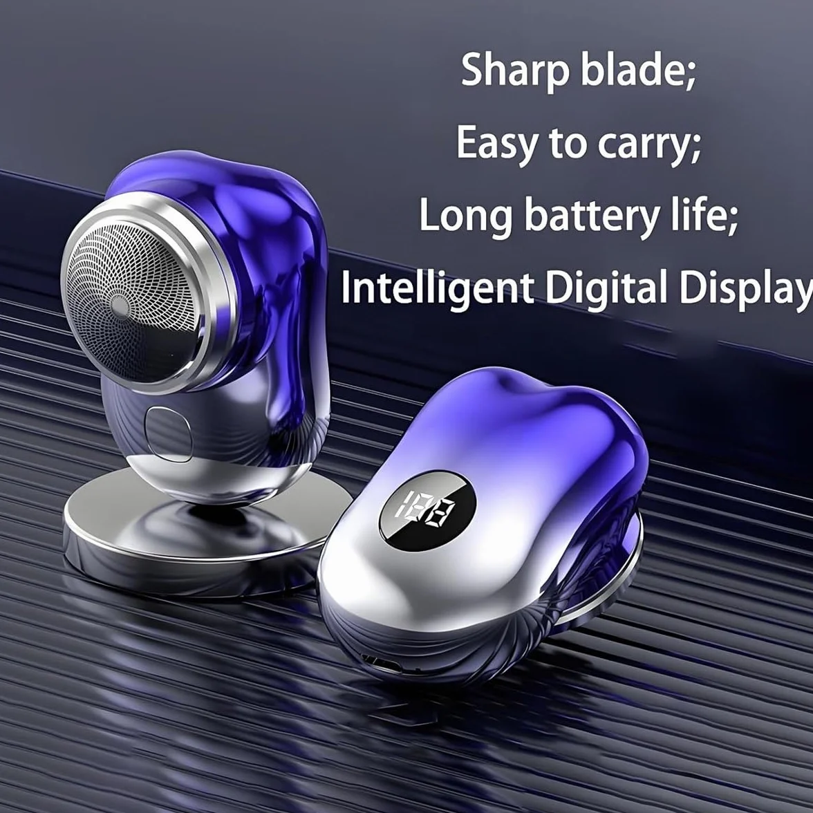 Lureza Shaver - Mini afeitadora Lureza, mini afeitadora eléctrica portátil, tamaño de bolsillo, afeitadoras eléctricas portátiles para hombres, húmedo y seco, tamaño de bolsillo, apto para viajes