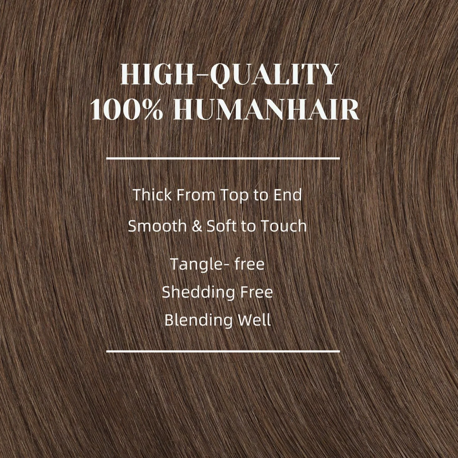 Extensiones pelo natural Castrado medio 7pcs 40cm 120g sin costuras mujer