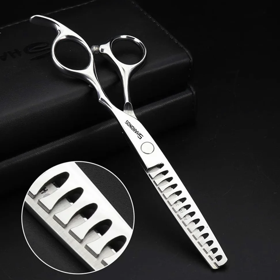 Cortadora de pelo profesional de 6/6,5 pulgadas cortadora de pelo eficiente (6 pulgadas - 2pc - B) | Tijeras profesionales de peluquería, construcción ergonómica de mango, trabajo sin fatiga durante un uso prolongado