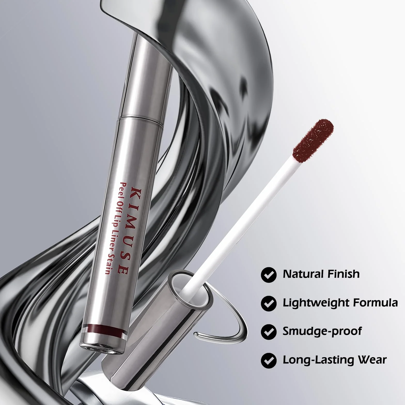 KIMUSE Peel Off Lip Liner Stain, Lápiz de Contorno de Labios Extraíble, Mate, Impermeable, Larga Duración
