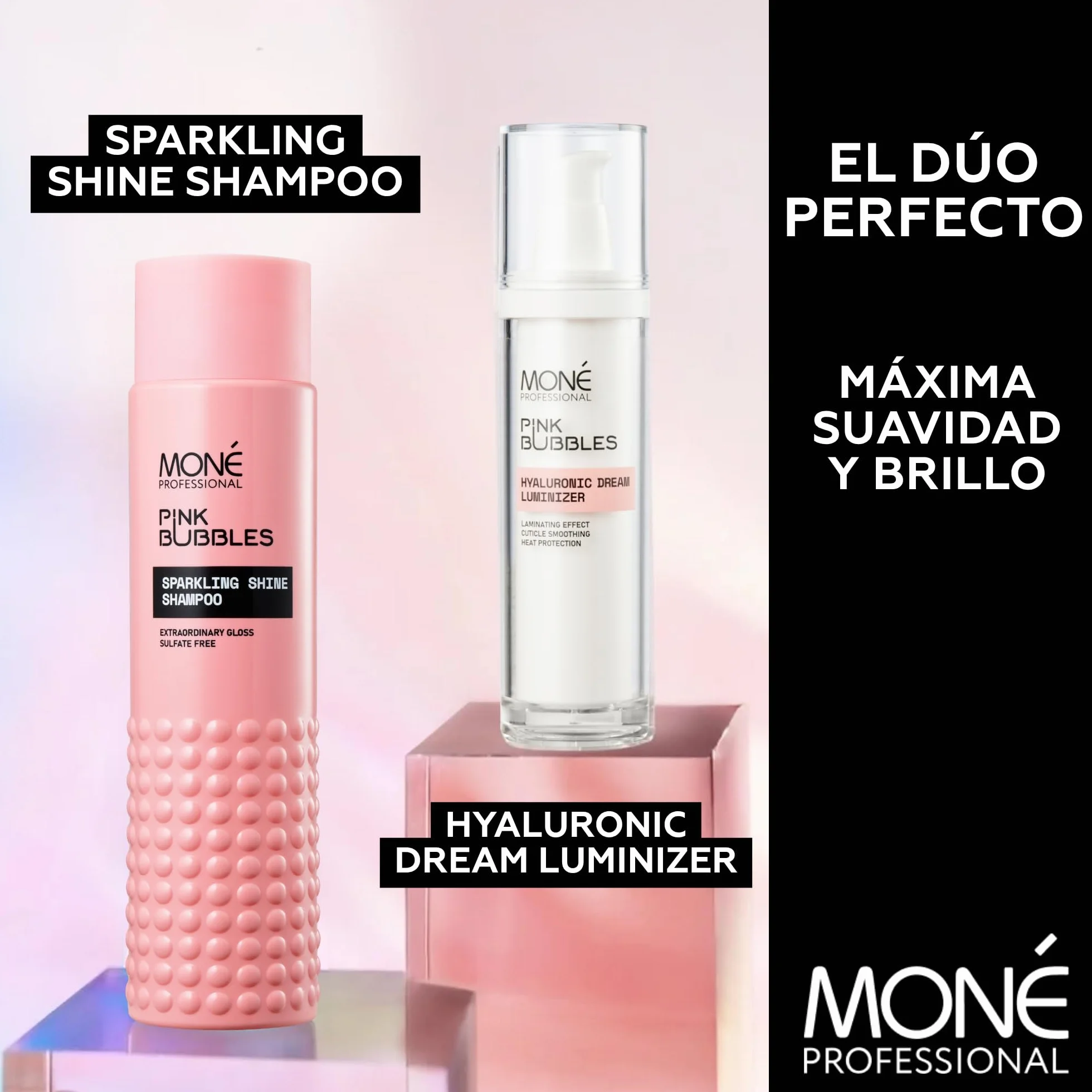 MONÉ PROFESSIONAL Hyaluronic Dream Luminizer - Serum Pelo Seco y Dañado, Reparación, Protector Térmico, Anti-Frizz, Potenciador del Brillo, Sin Aclarado, Hyaluronic Acid