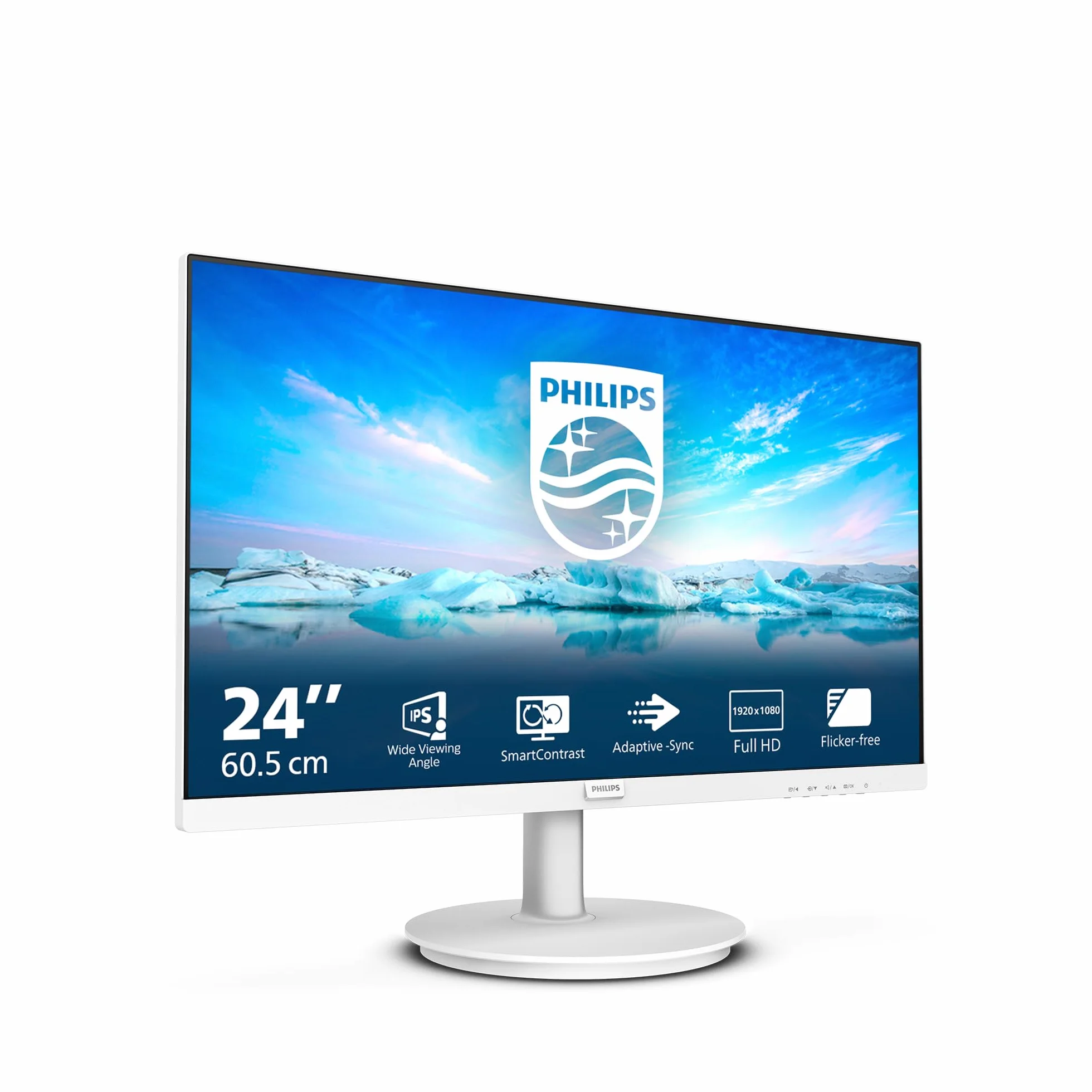 Philips 241V8AW Monitor Full HD 24 Pulgadas 1920x1080 75Hz VGA HDMI Blanco