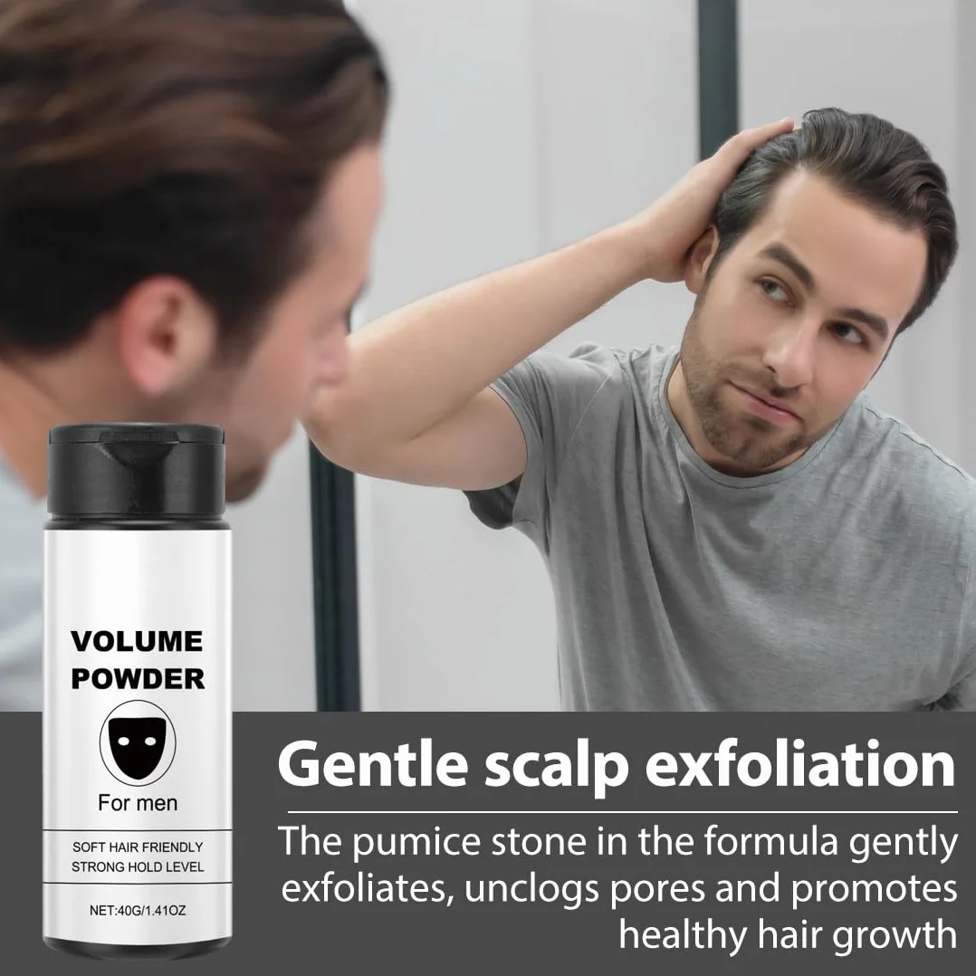 Polvo texturizante para hombres fijación fuerte volumen textura instantánea ingredientes naturales