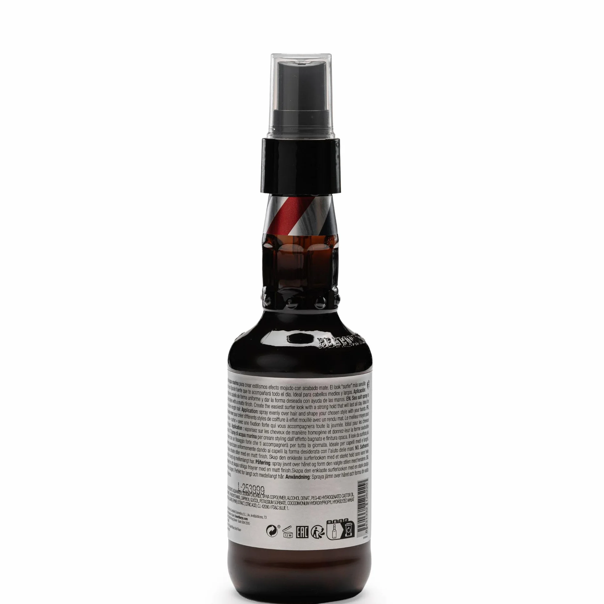 Beardburys Spray de Sal Marina Ocean para Hombre, Texturizante, Voluminizador, Acabado Mate, 250 ml