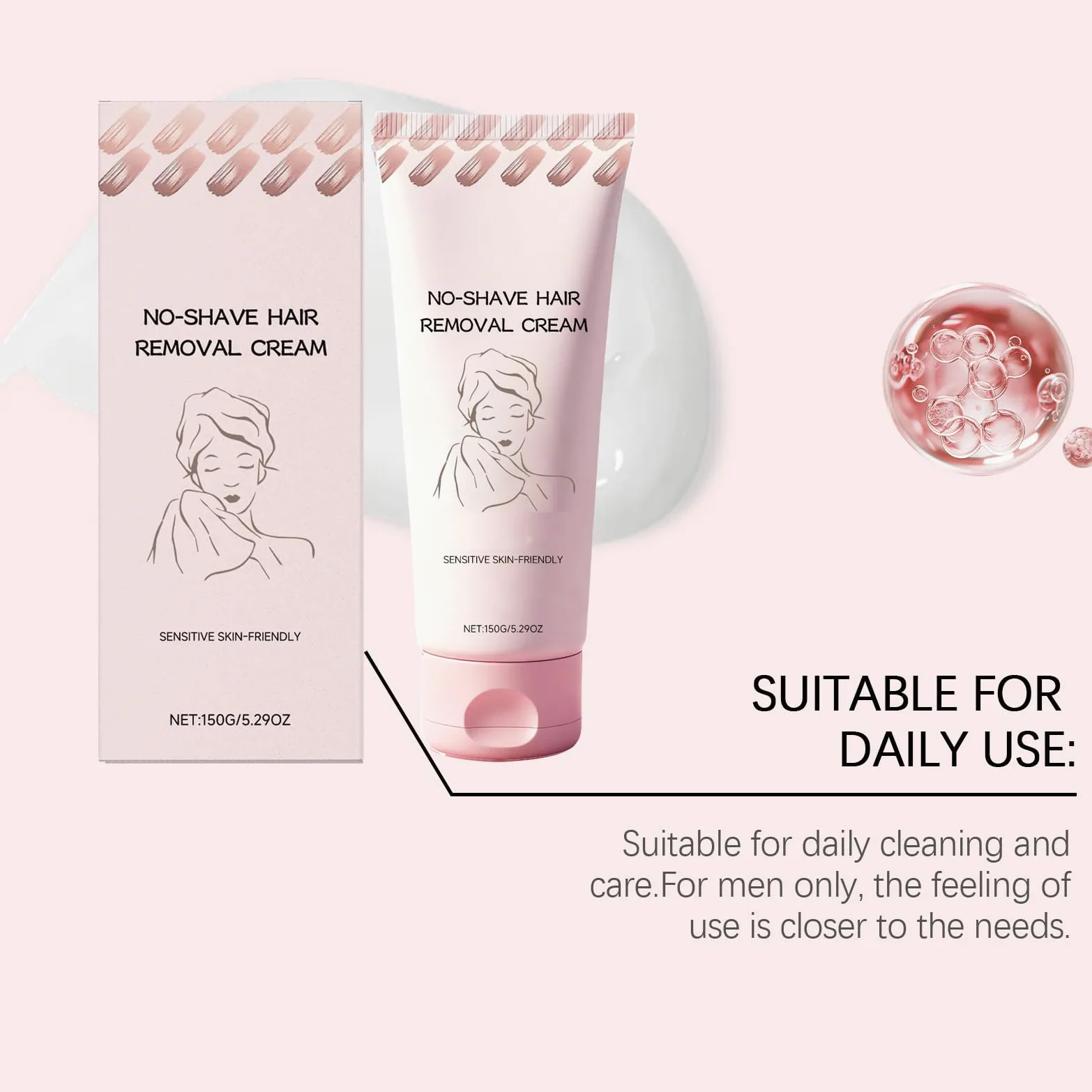 Crema Depilatoria Sin Afeitado – Depilación Rápida Y Suave Para Piel Sensible, Deja Piel Suave Y Protegida Después De La Depilación, Axilas, Piernas Y Zona Intima (8pcs)