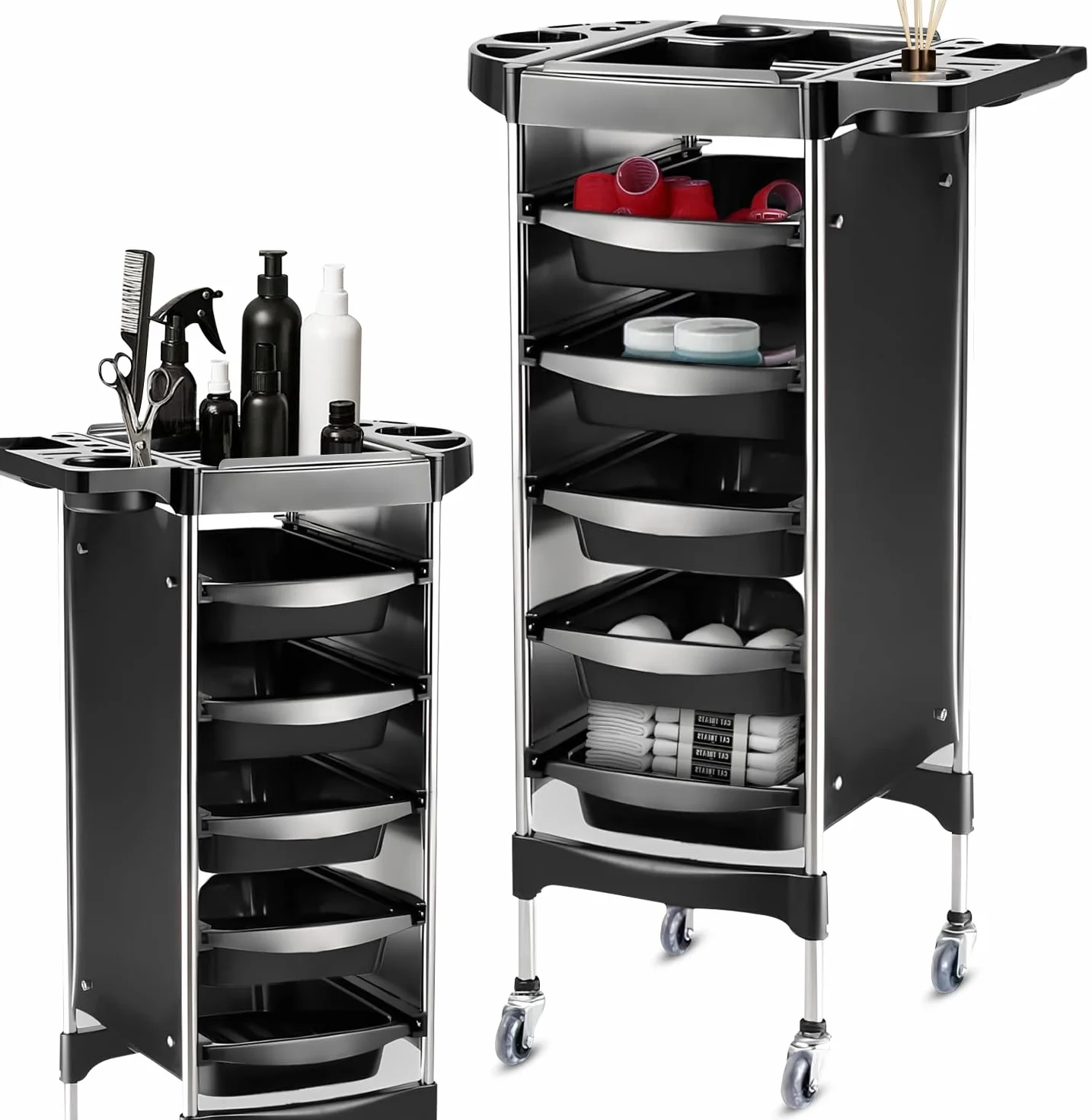 Carrito Peluquería Profesional 6 Niveles 5 Cajones Extraíbles con Ruedas Altéax