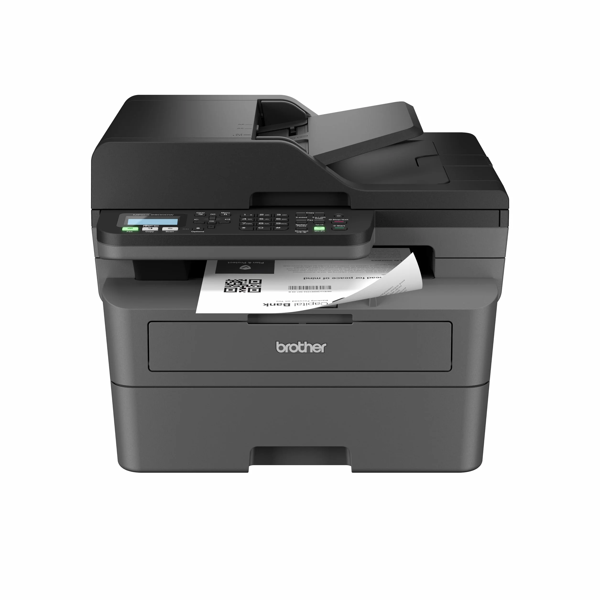 Brother MFCL2800DW Impresora multifunción láser monocromo WiFi fax dúplex automático ADF 50 hojas