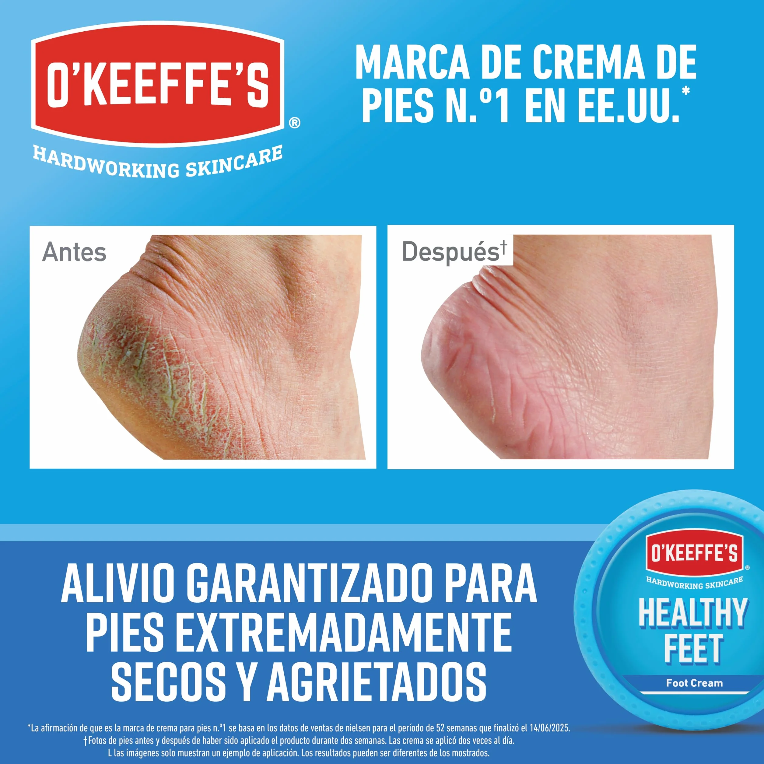 O'Keeffe's Healthy Feet Crema para pies secos y agrietados 91g
