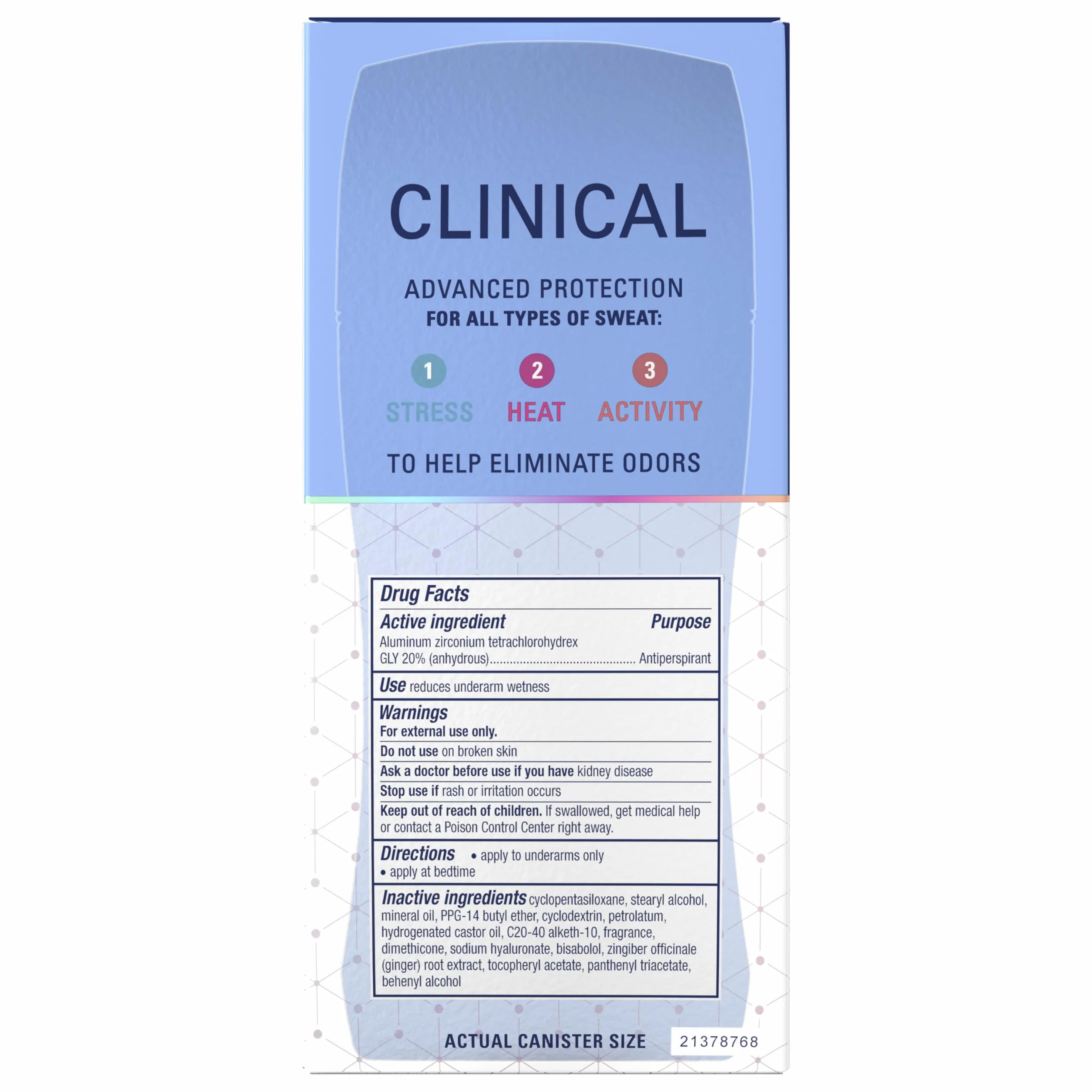 Secret Clinical Strength Invisible Solid Women's Antiperspirant & Deodorant Powder Protection Scent 2.6 Ounce by Secret