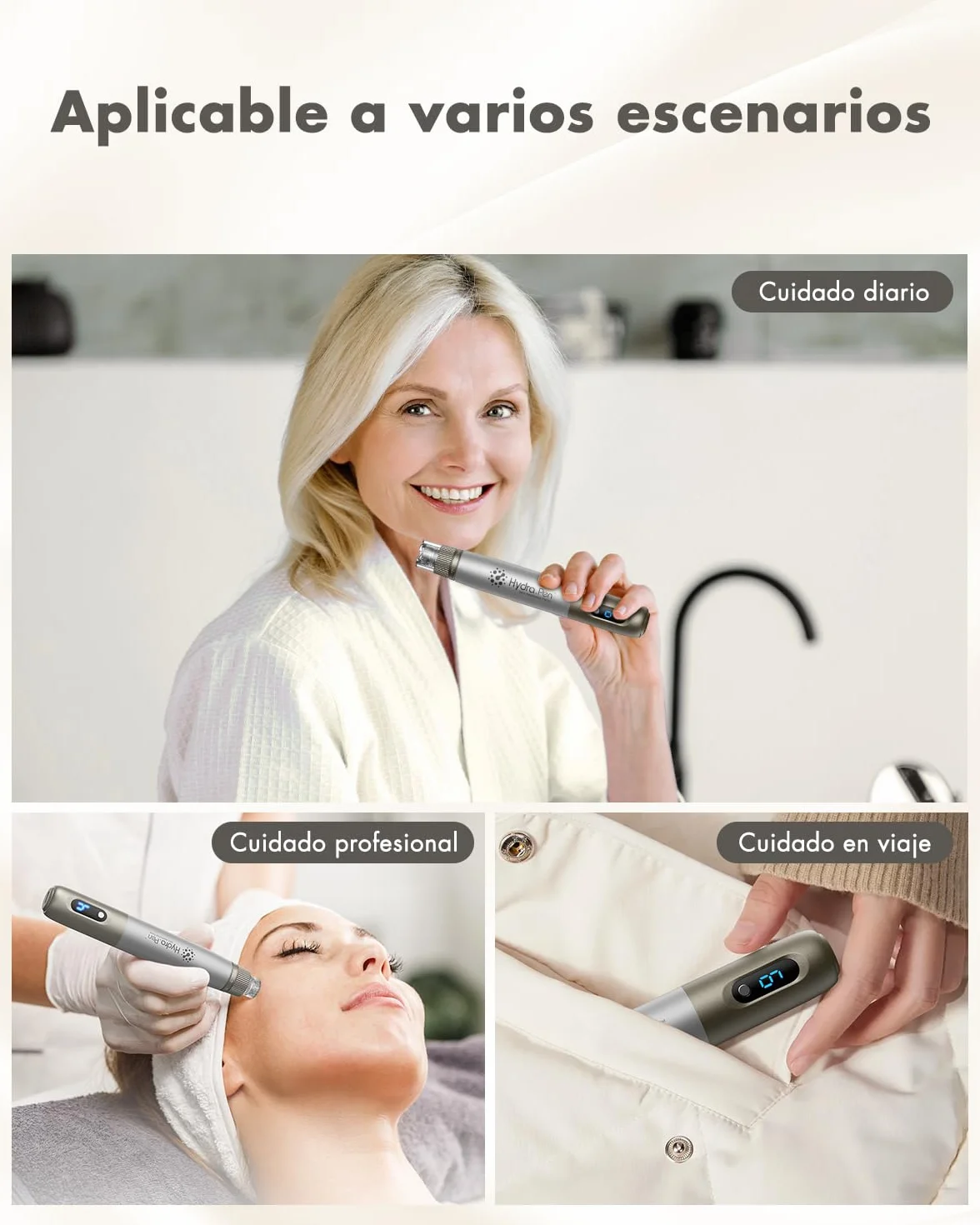Dr.Pen H3 Hydra Pen Microneedling Pen - Microagujas Automáticas Profesionales con 12 Cartuchos