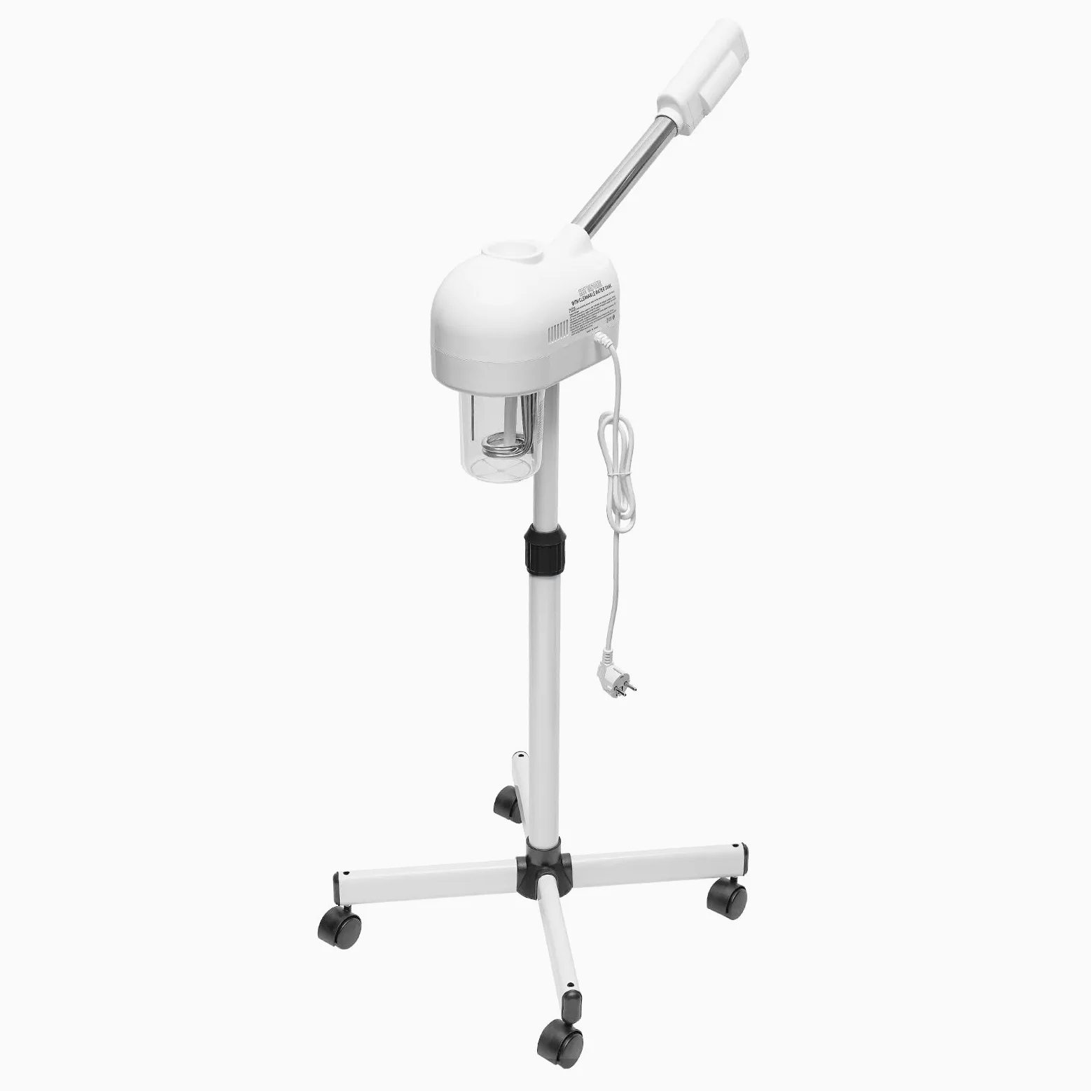 Vaporizador facial 2 en 1, 800 W, sauna facial, limpiador de poros, vapor con boquilla giratoria, altura ajustable de 112 a 132 cm, para salón de belleza, spas