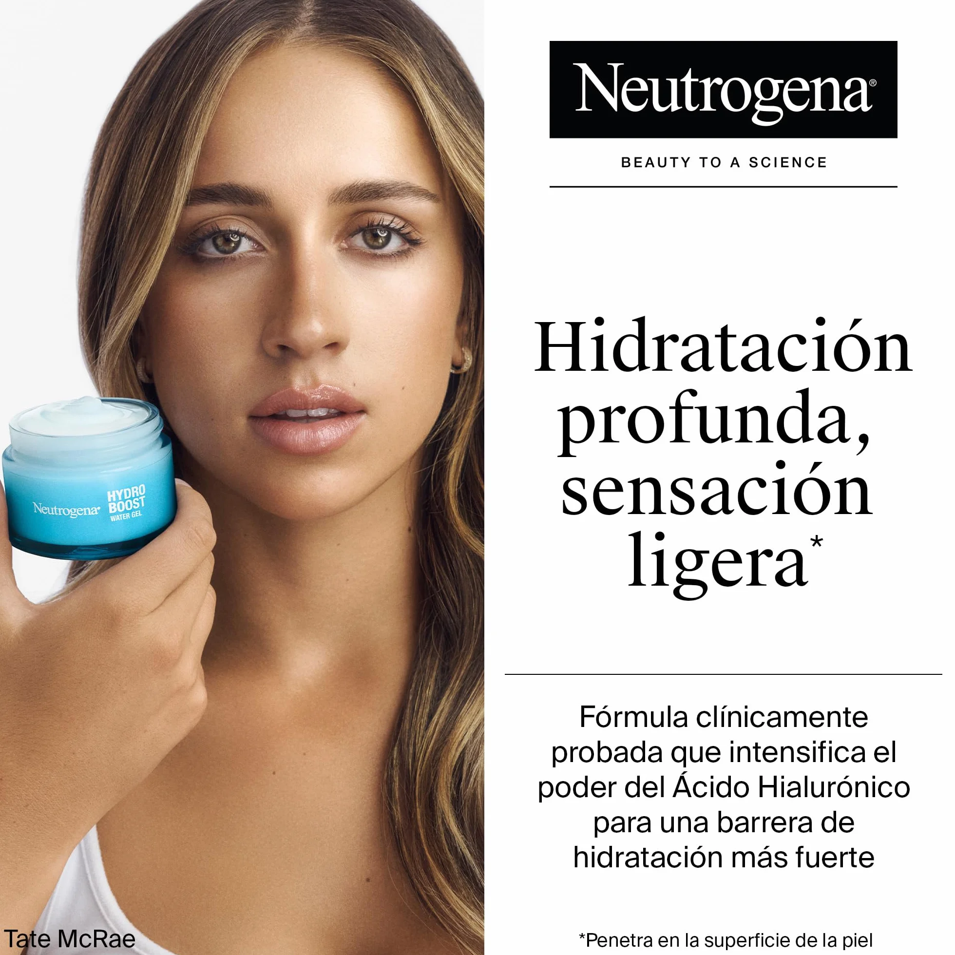 Neutrogena Hydro Boost Gel de Agua 50 ml Hidratante Facial Ácido Hialurónico Aminoácidos 72h No Grasa Piel Normal Mixta